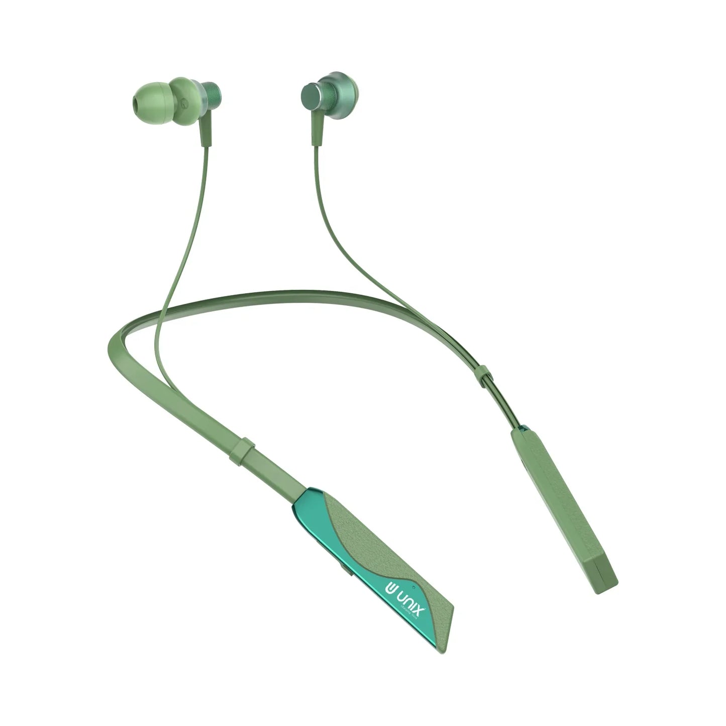 unix-elite-1-electro-wireless-neckband-threei-voice-change-enc Green