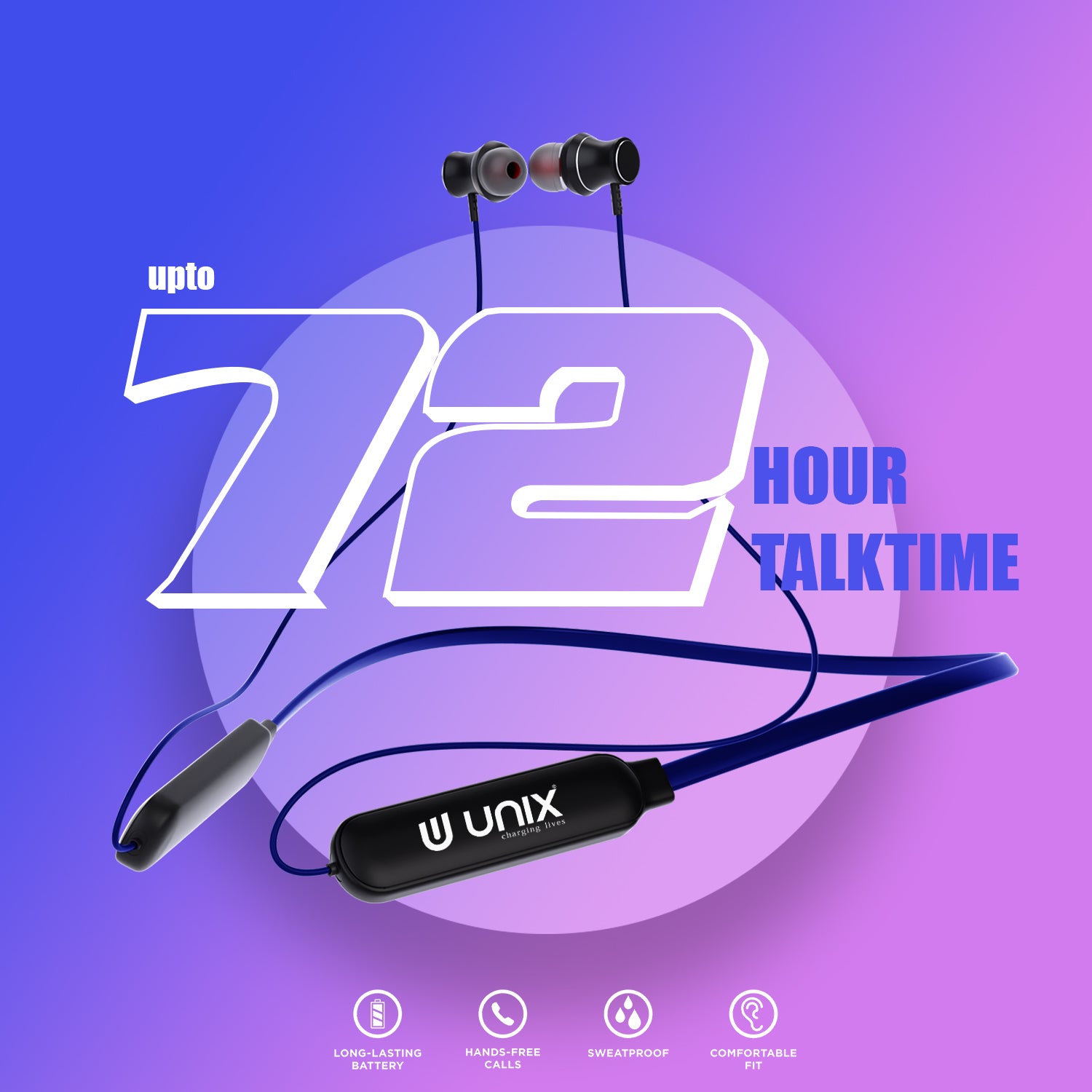 Unix UX-MX2 Supreme Wireless Neckband - Experience ultimate wireless freedom