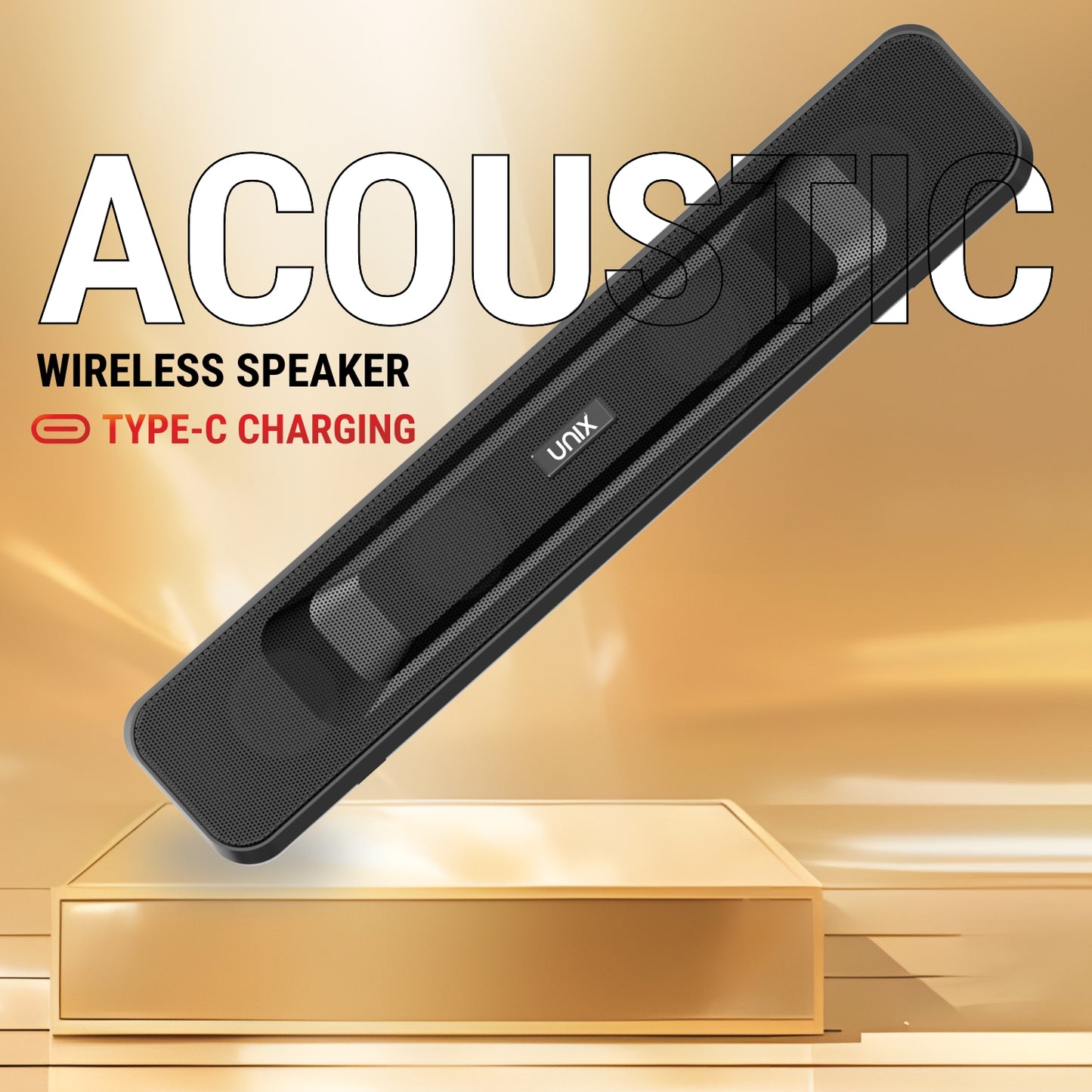 UNIX Acoustic Blast Bluetooth Speaker äóñ 52mm Drivers, 8W Hi-Fi Audio, and 6-Hour Playtime - Unixindia.