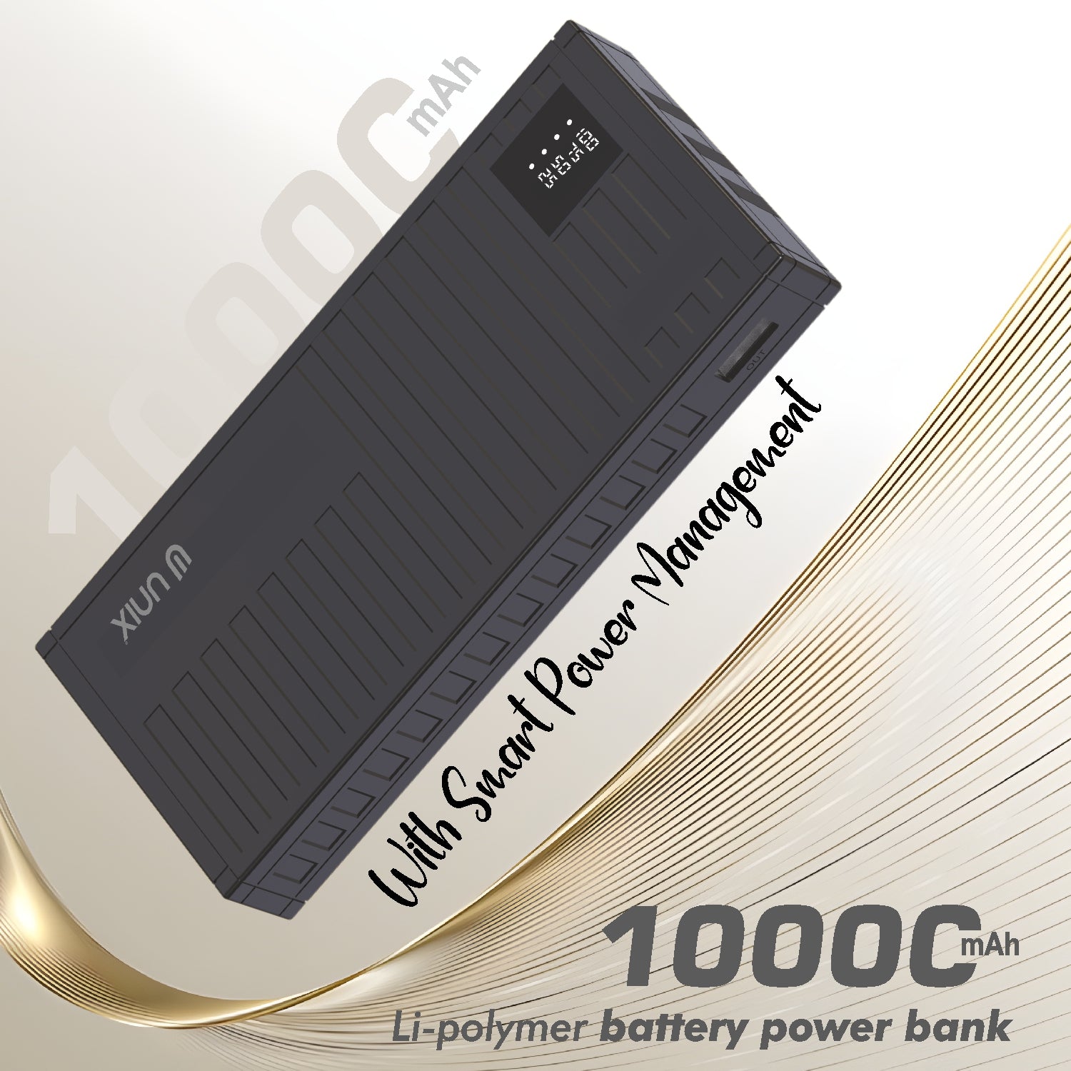 10000mAh Battery Capacity äóñ Reliable backup battery charger for multiple device charges.
