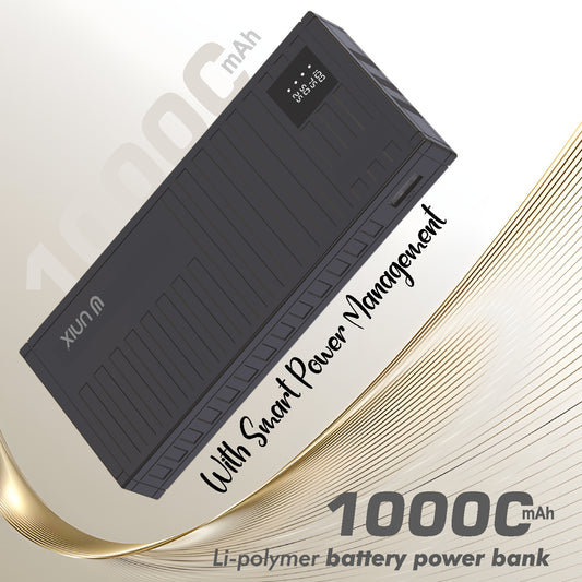 10000mAh Battery Capacity äóñ Reliable backup battery charger for multiple device charges.
