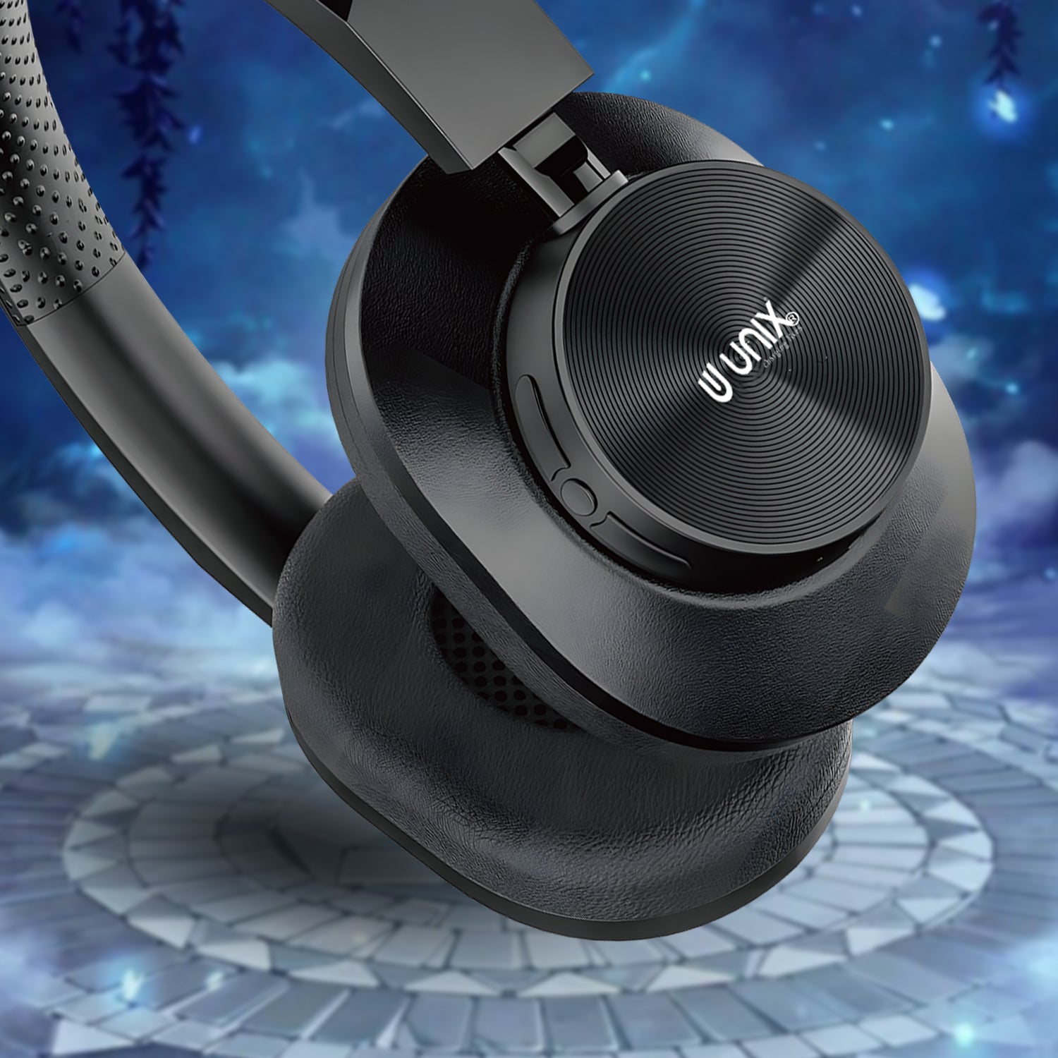 Unix UX-W100 Wireless Headphones: 36 Hours of Playtime, Type-C Charging, and Stunning Sound Quality - Unixindia.