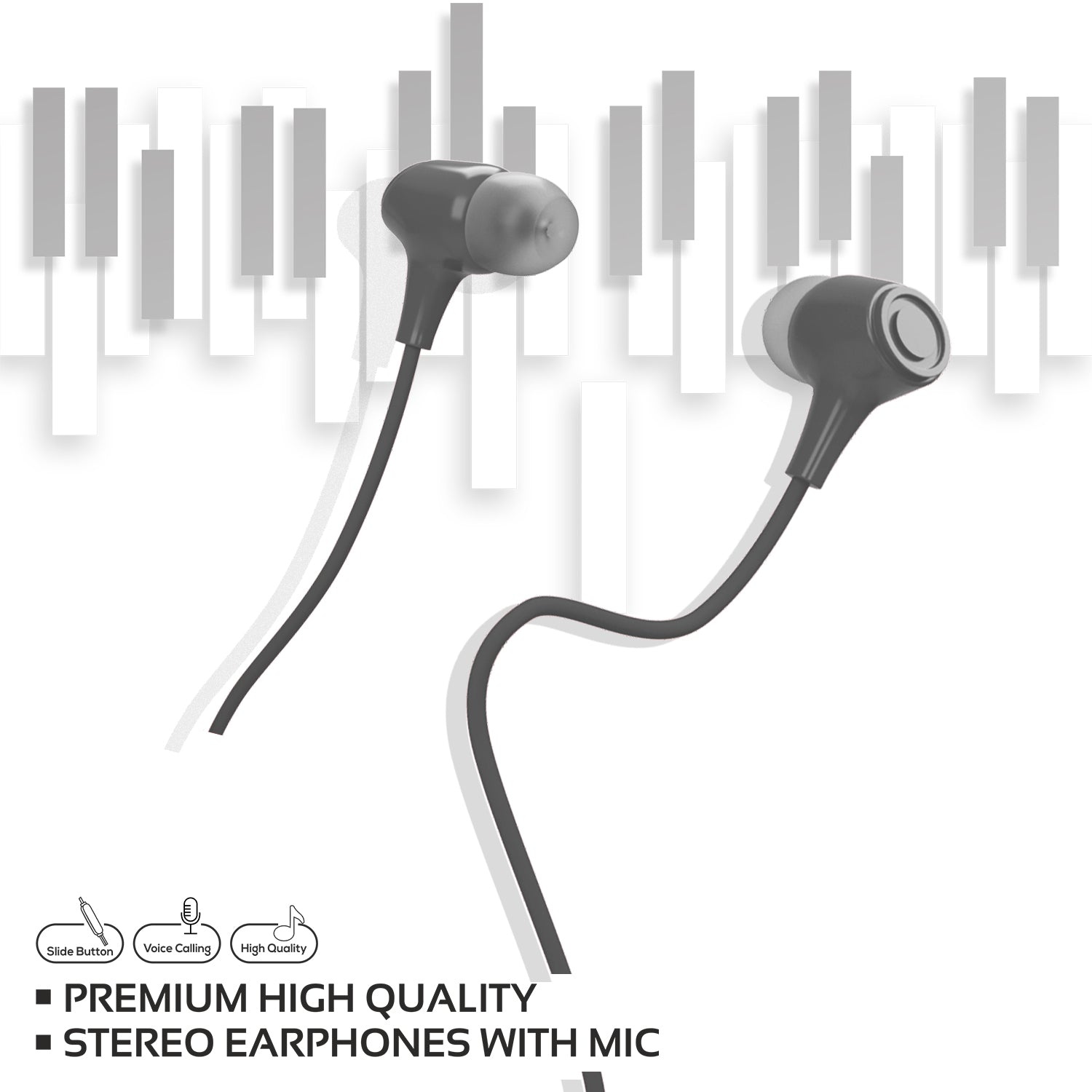 Unix Moon Wired Earphones with Stereo Sound - Unixindia.