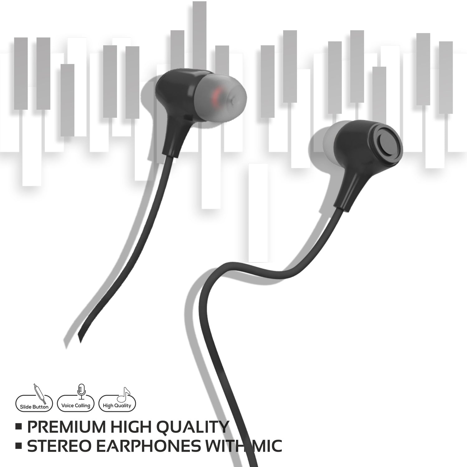 Unix Moon Wired Earphones with Stereo Sound - Unixindia.