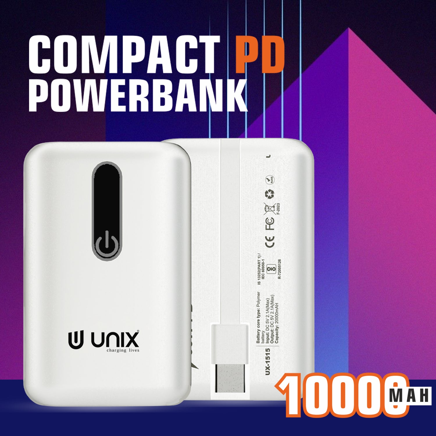 Unix UX-1515 All-in-One Compact PD Power Bank