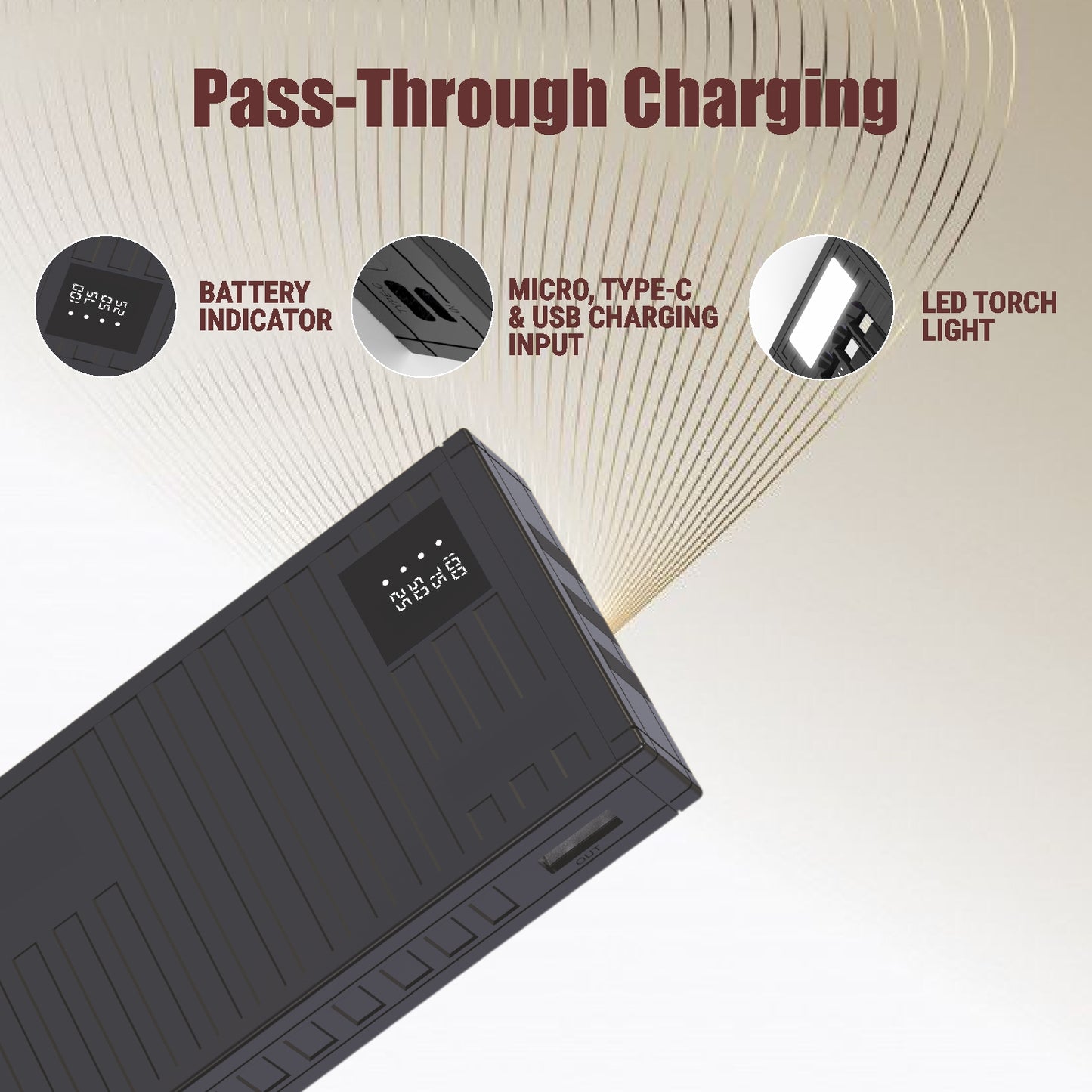 Digital Display äóñ Monitor remaining battery levels at a glance.