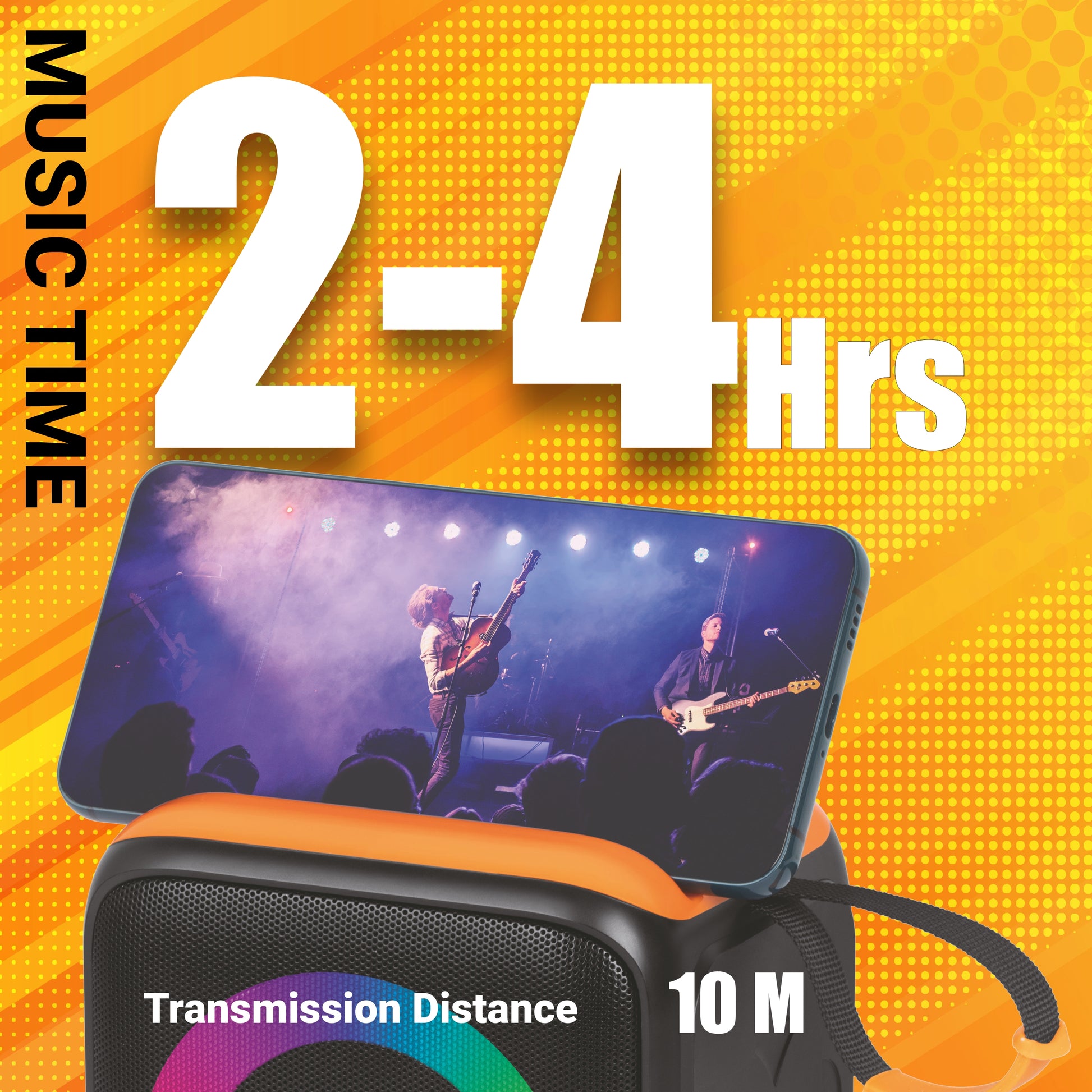 UNIX Kaboom XB-U66 Bluetooth Speaker äóñ 8W Audio with Deep Bass, RGB Lights & Long Battery - Unixindia.