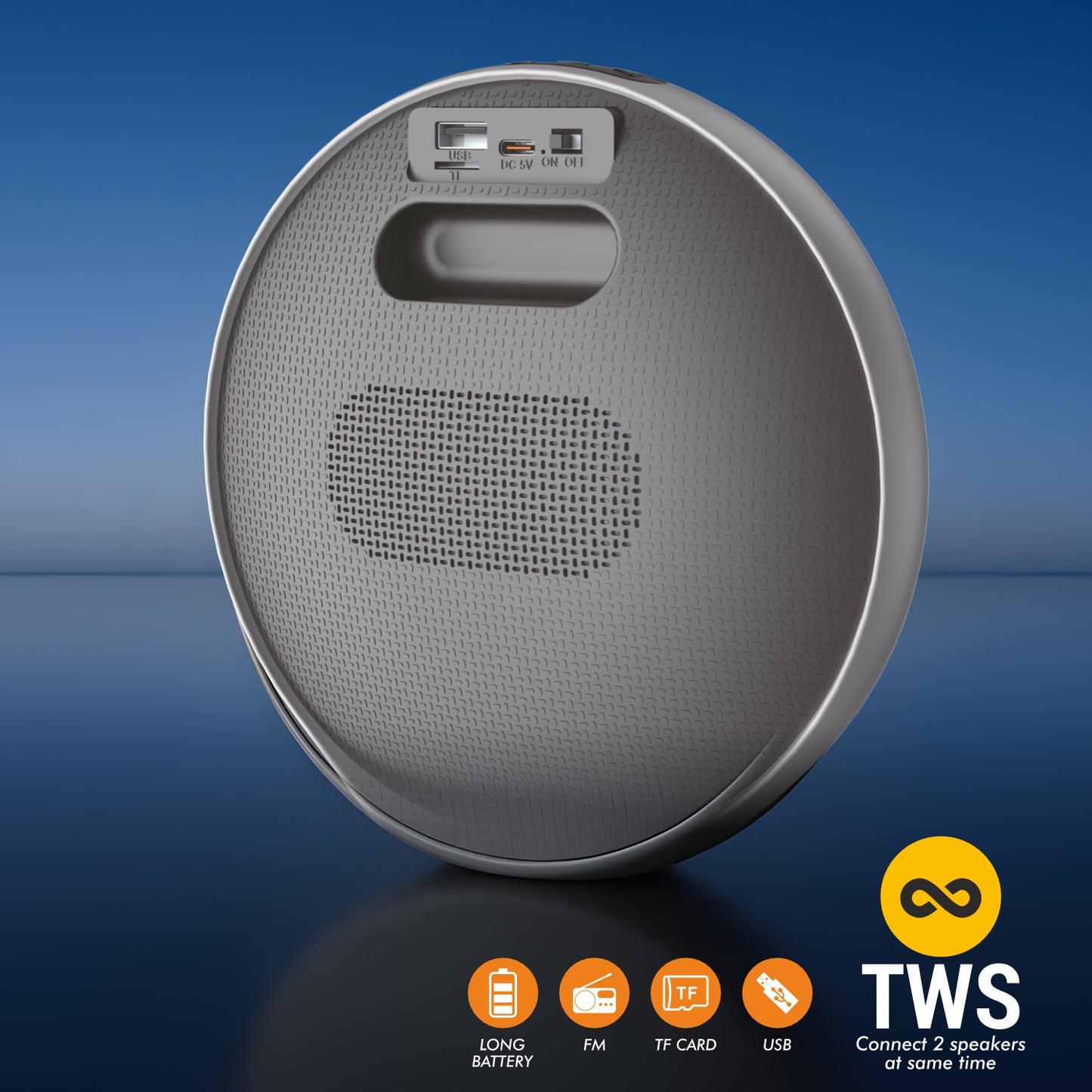 Long battery speaker 