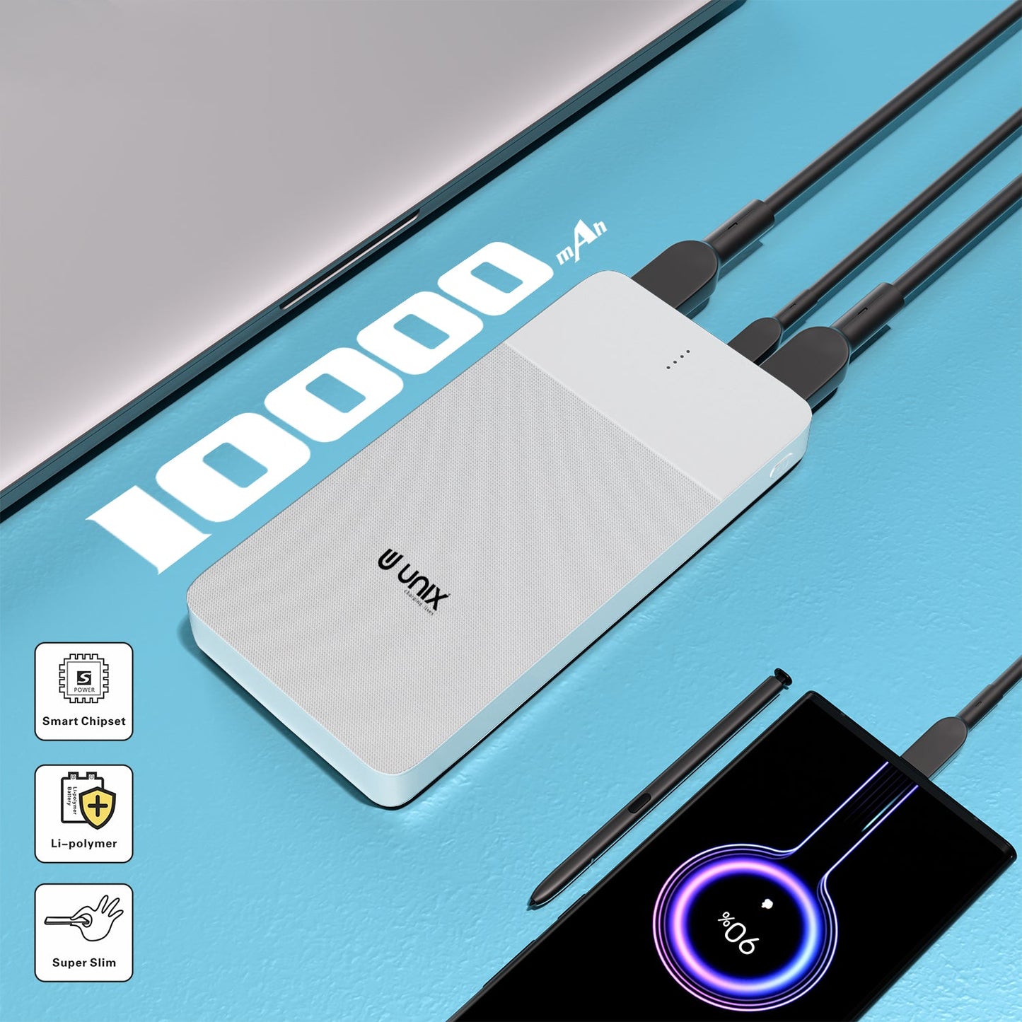 Unix UX-1514 10000mAh Power Bank - Unixindia.
