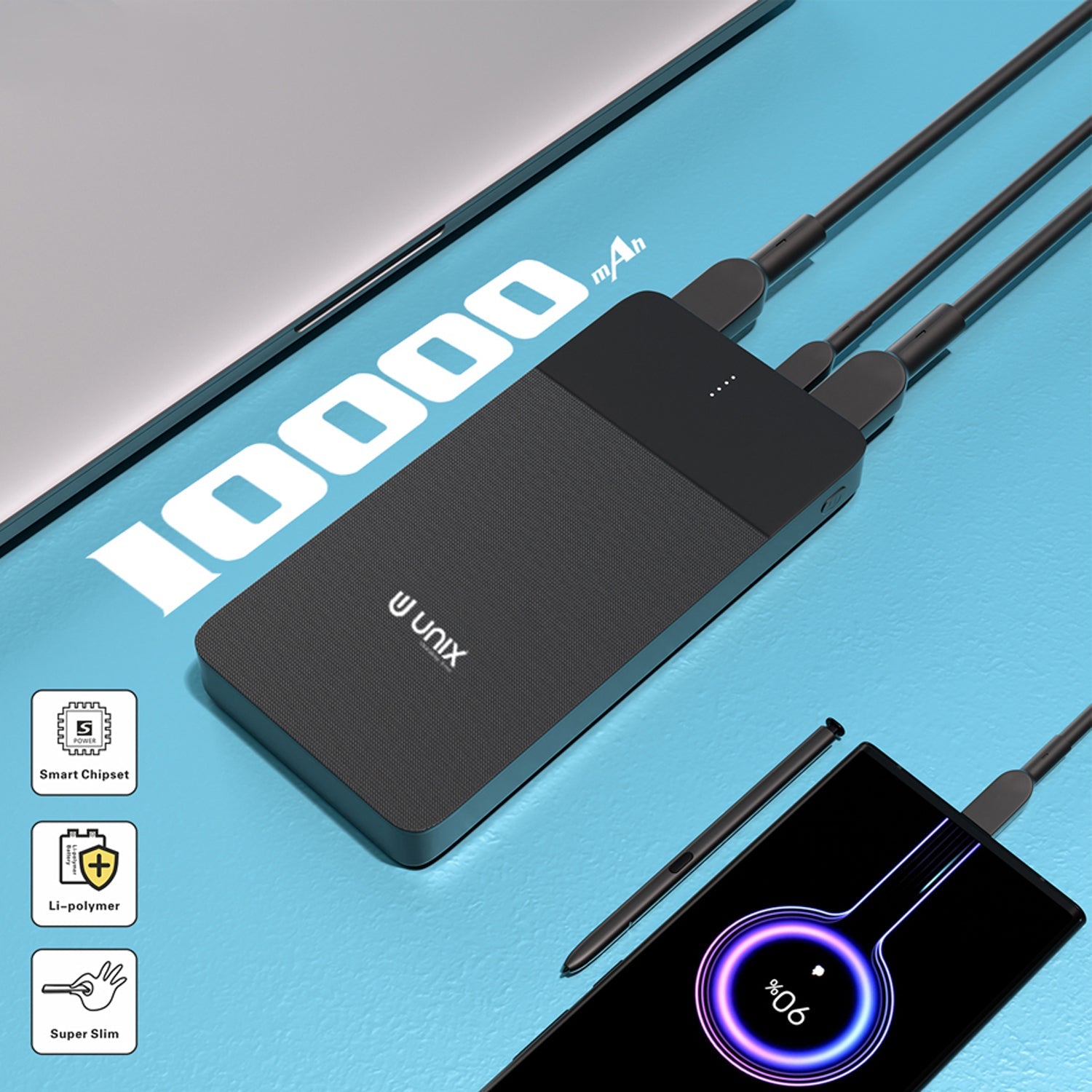 Unix UX-1514 10000mAh Power Bank - Unixindia.