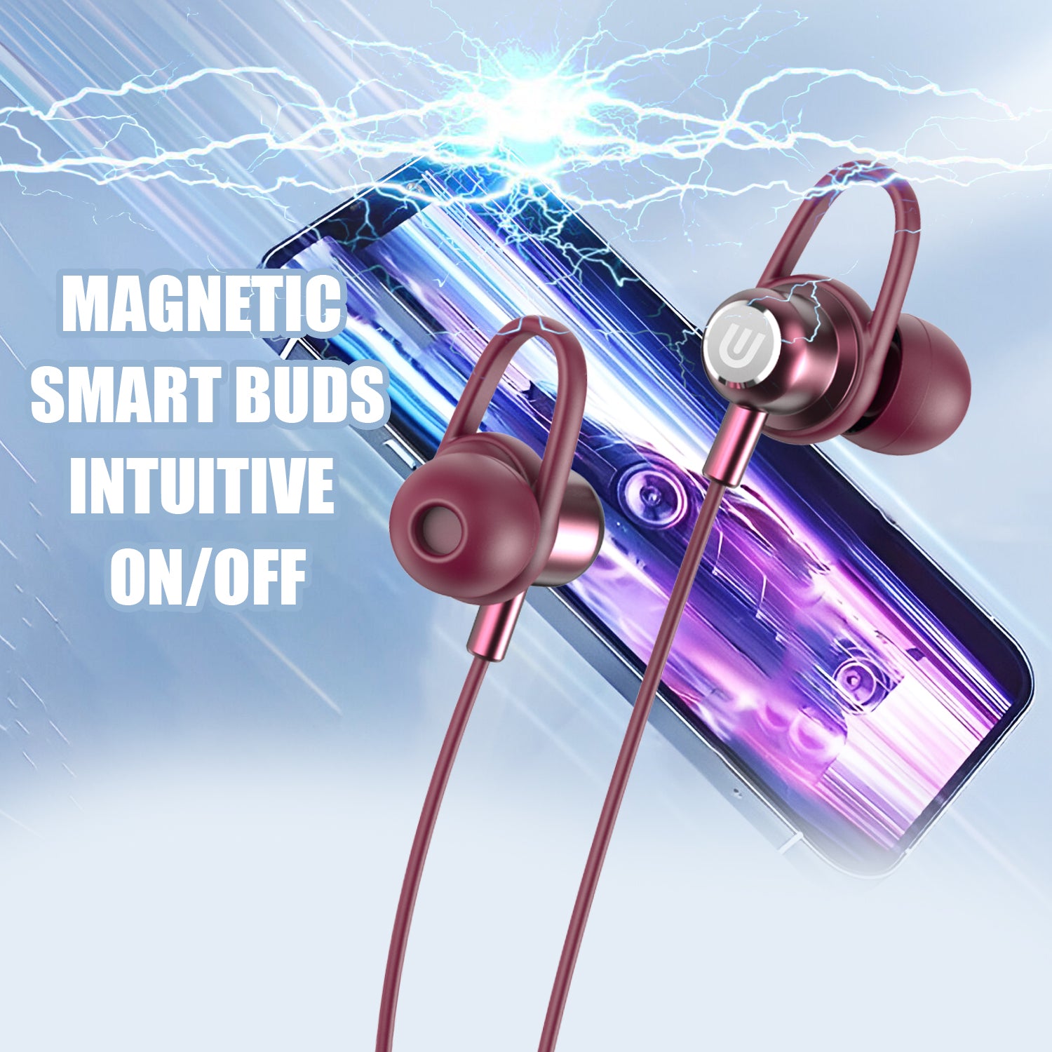 UNIX Magnus UX-333 Bluetooth Neckband - 60 Hours Playback, Bluetooth 5.4, Magnetic Smart Earbuds