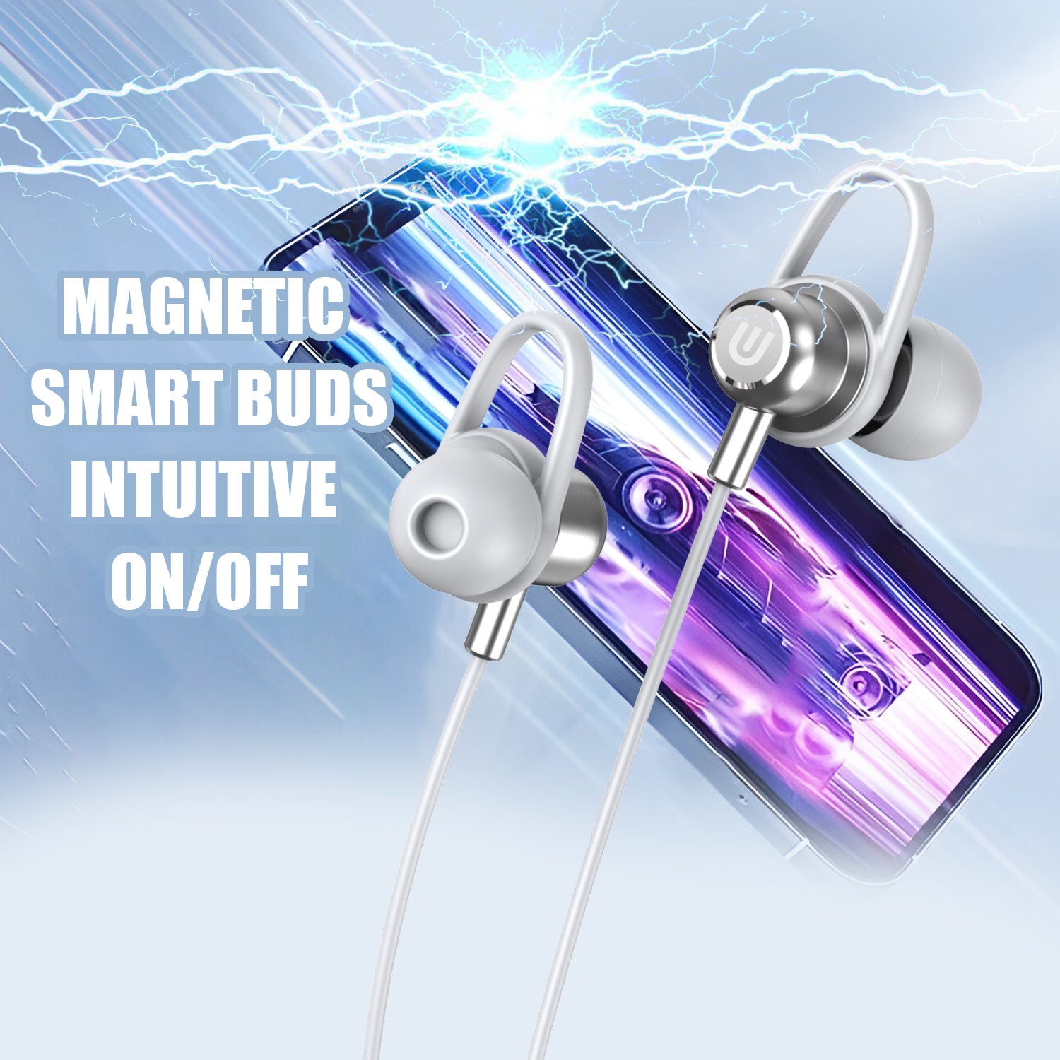 UNIX Magnus UX-333 Bluetooth Neckband - 60 Hours Playback, Bluetooth 5.4, Magnetic Smart Earbuds