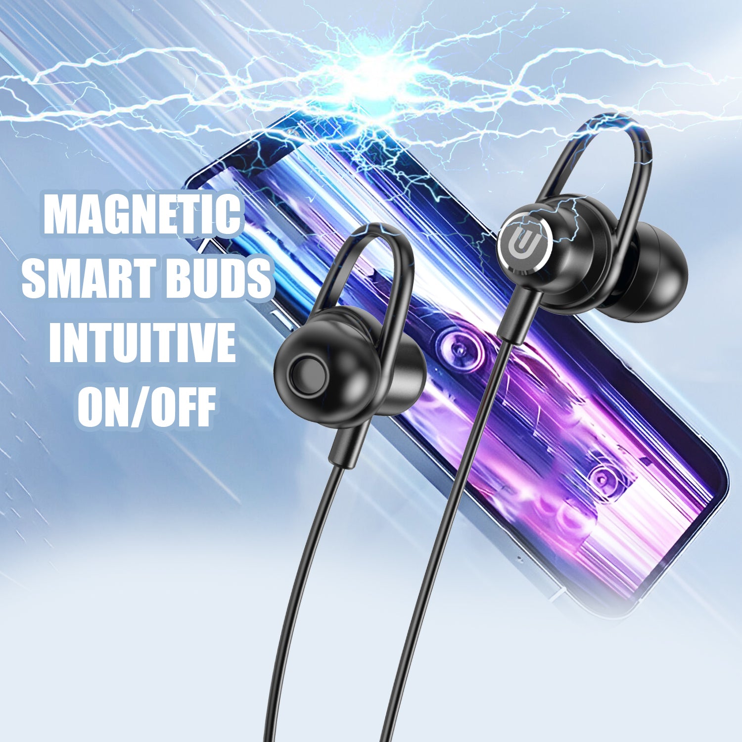 UNIX Magnus UX-333 Bluetooth Neckband - 60 Hours Playback, Bluetooth 5.4, Magnetic Smart Earbuds