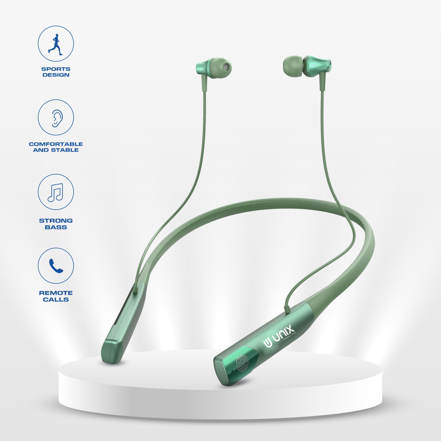 Unix UX-W1 Wireless Neckband - Audio Squad Touch Control