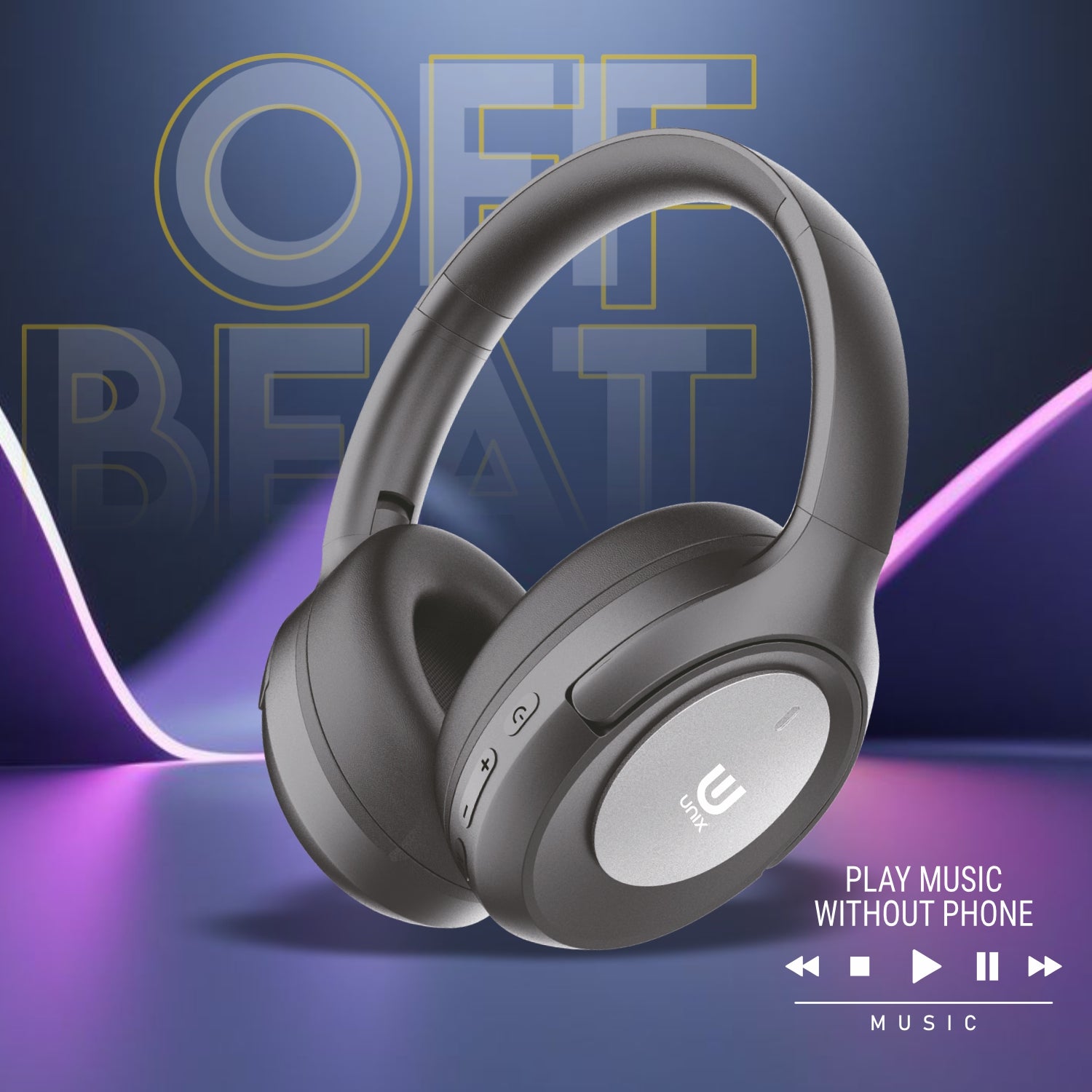 UNIX UX-800 Off Beat Wireless Bluetooth Headphones