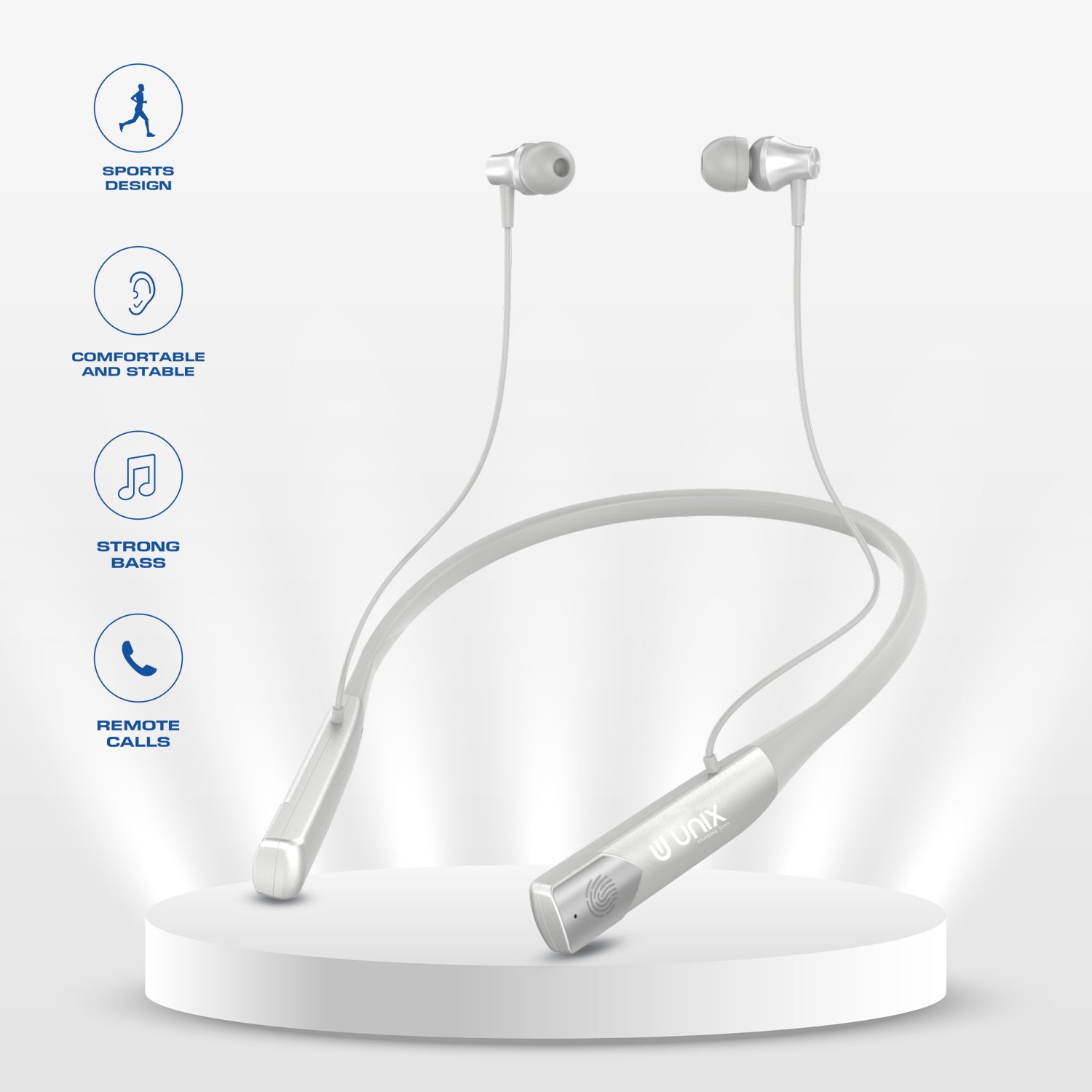 Unix UX-W1 Wireless Neckband - Audio Squad Touch Control