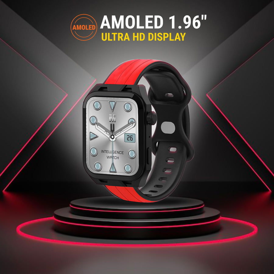 Unix USW-4 Ember Bluetooth Calling Smartwatch | 1.96" AMOLED Display, IP67 Waterproof, 6-Day Battery - Unixindia.