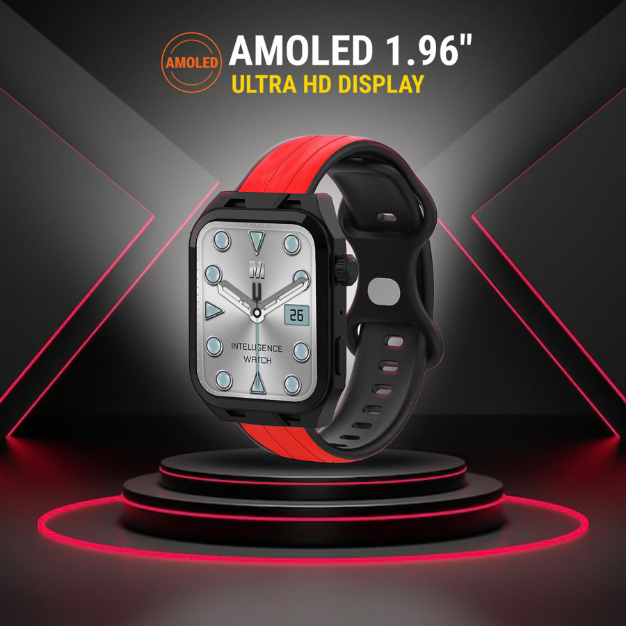 Unix USW-4 Ember Bluetooth Calling Smartwatch | 1.96" AMOLED Display, IP67 Waterproof, 6-Day Battery