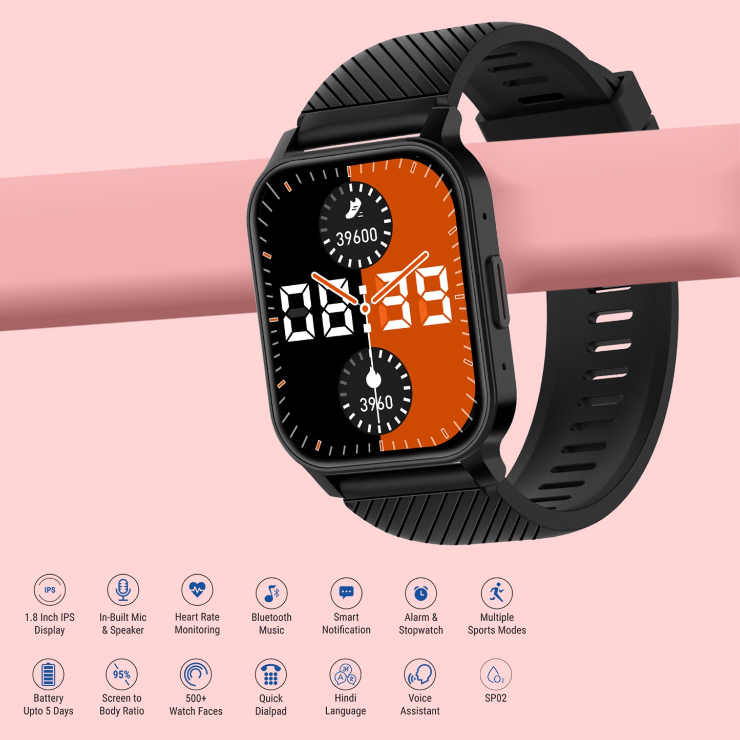Unix USW-1 Breeze Bluetooth Calling Smartwatch - Unixindia.