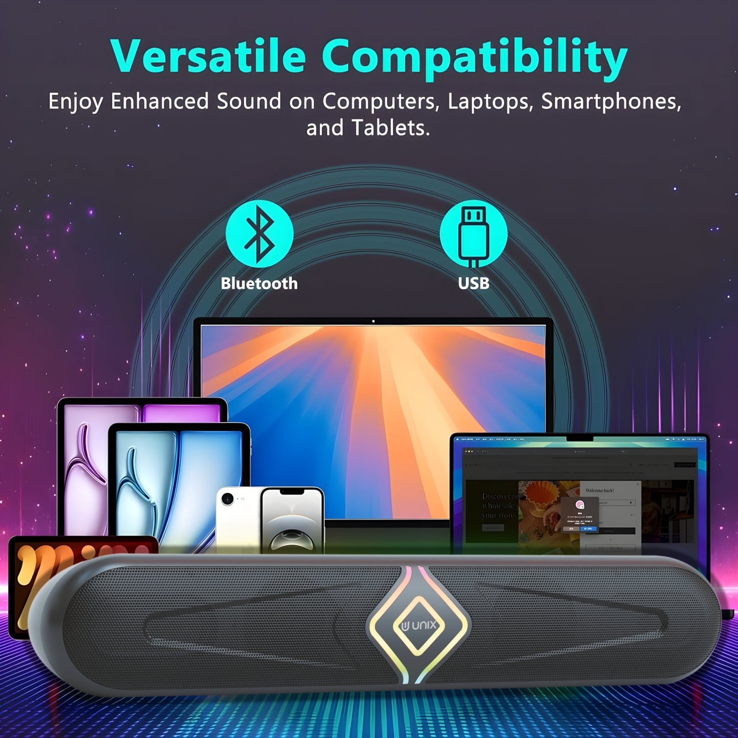 Romb 10W RGB Bluetooth Speaker