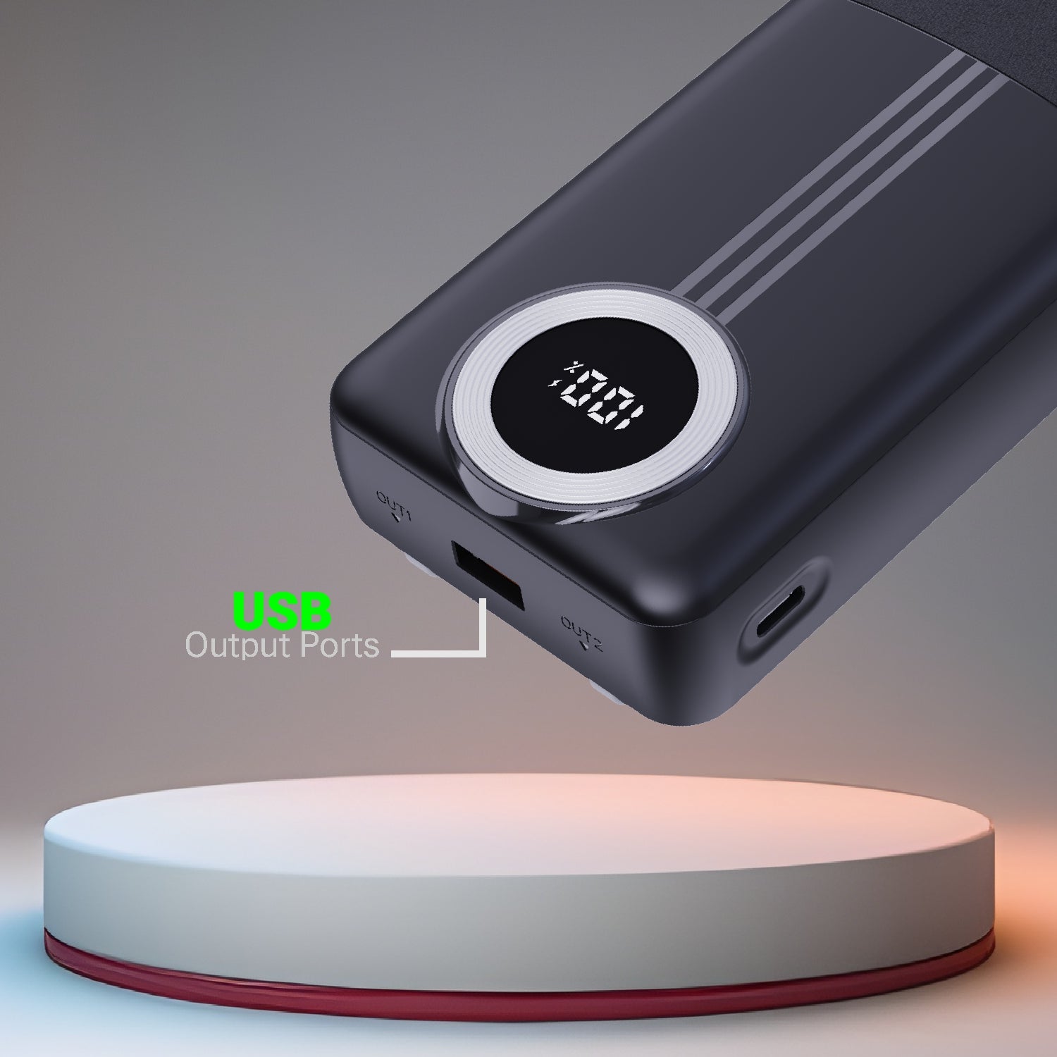 UNIX UX-1536 20000mAh Power Bank – Built-In Cables, Digital Display & 22.5W Fast Charging