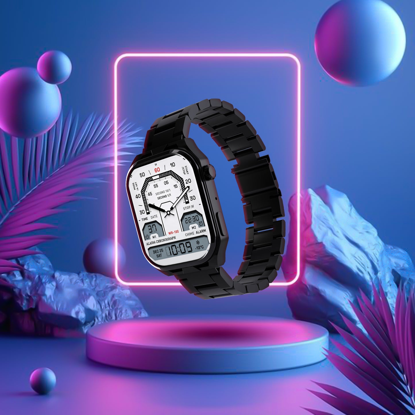 Unix USW-4 Ember Bluetooth Calling Smartwatch | 1.96" AMOLED Display, IP67 Waterproof, 6-Day Battery - Unixindia.