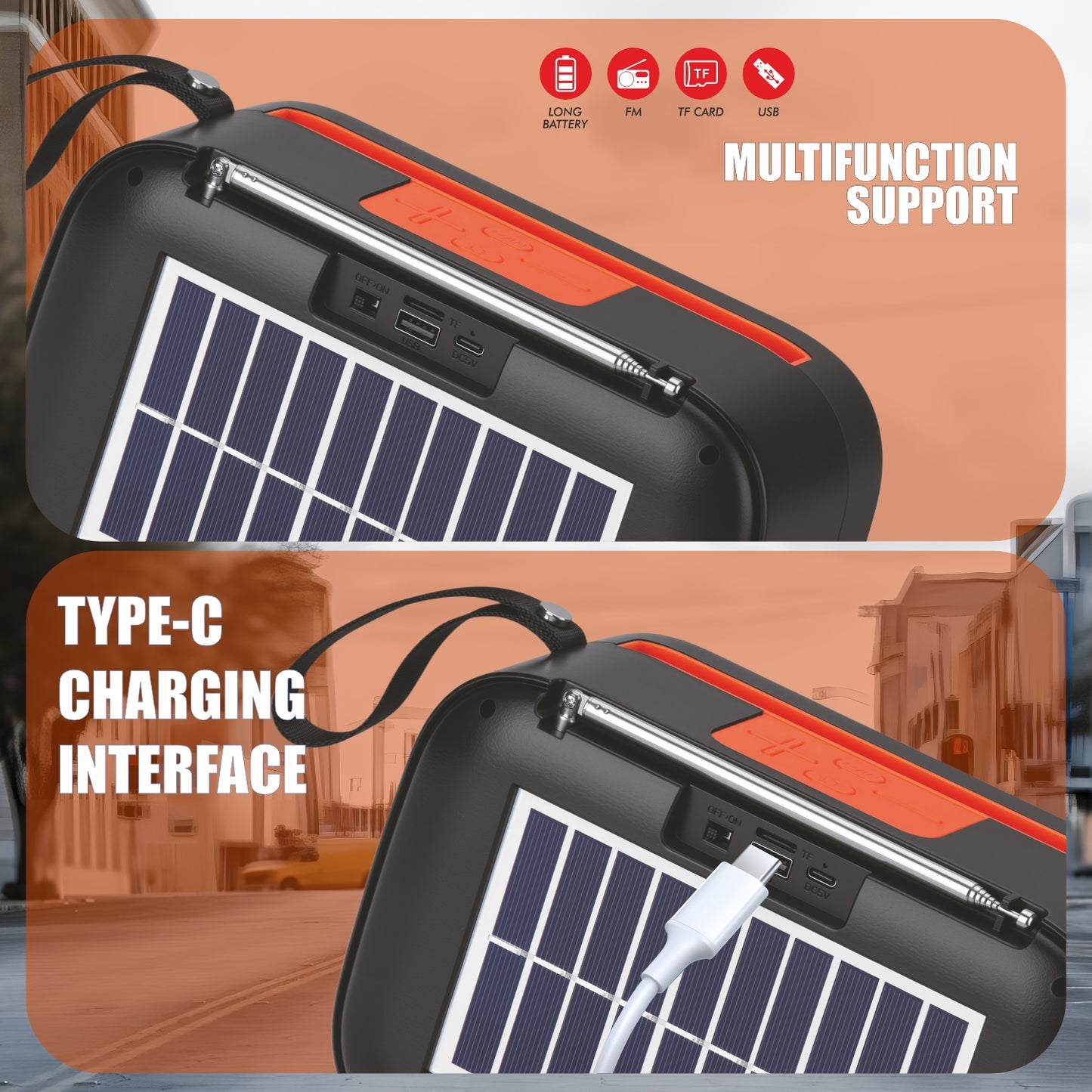 Milo 10W Solar Bluetooth Speaker