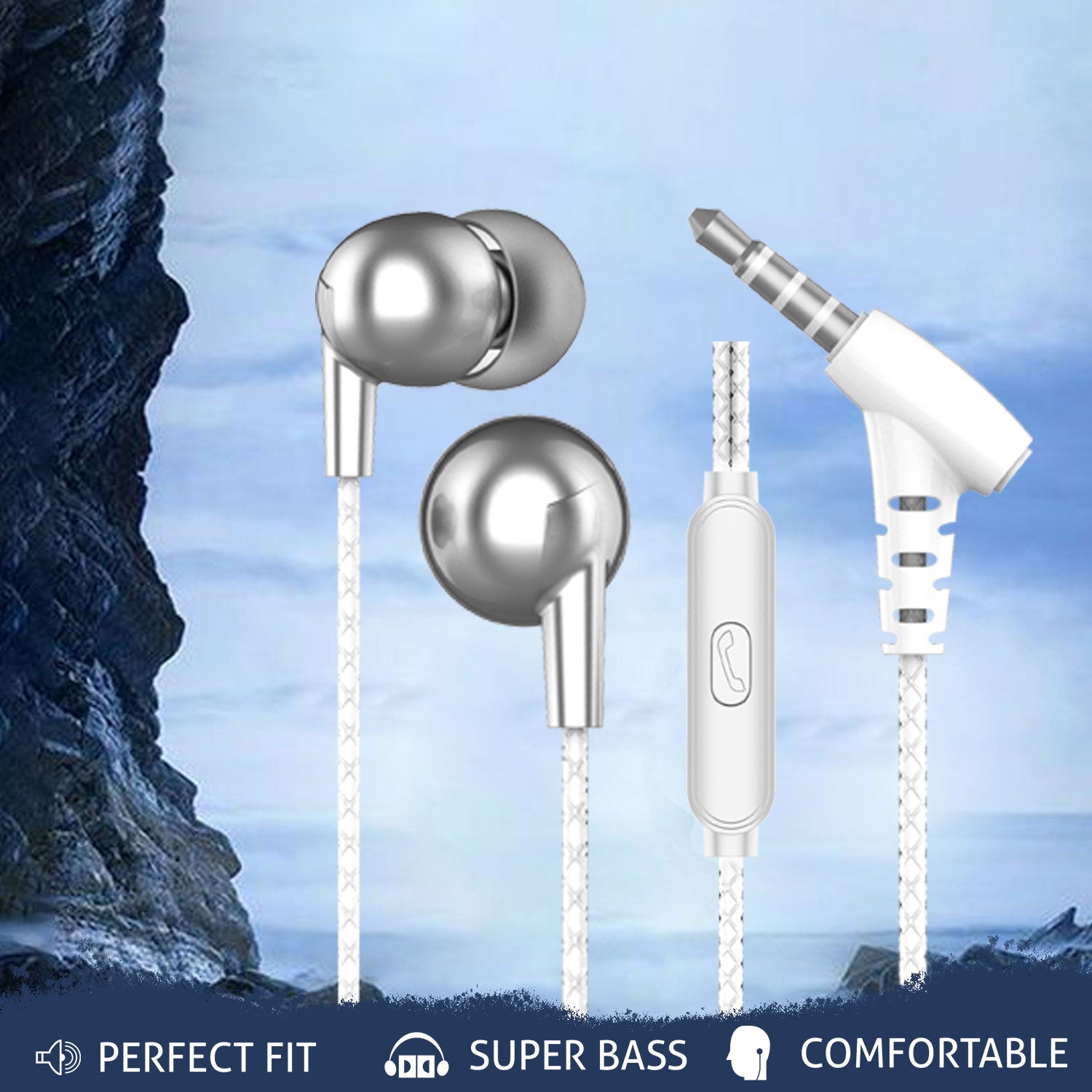 Unix Candy Best Wired Earphones - Premium Stereo Sound - Unixindia.