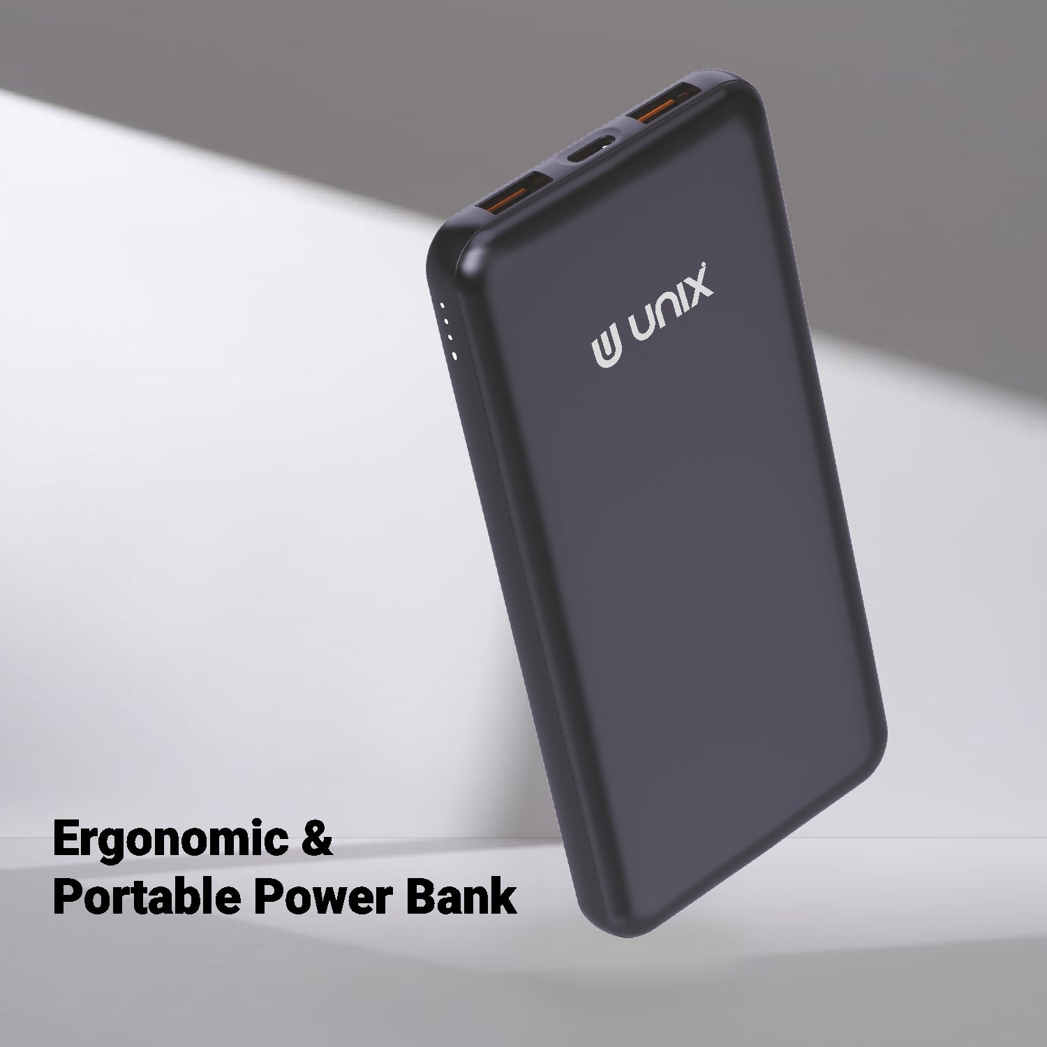 UNIX UX-1529 10000mAh Power Bank – Dual USB Output, Slim Polymer Design & LED Indicator