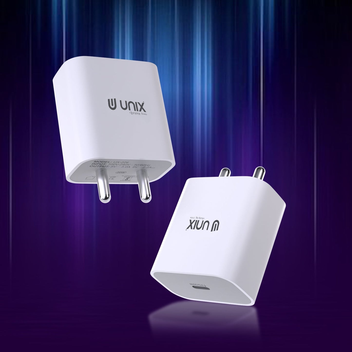 Unix UX-226 25W PD Super Fast Charger Only Dock - Unixindia.