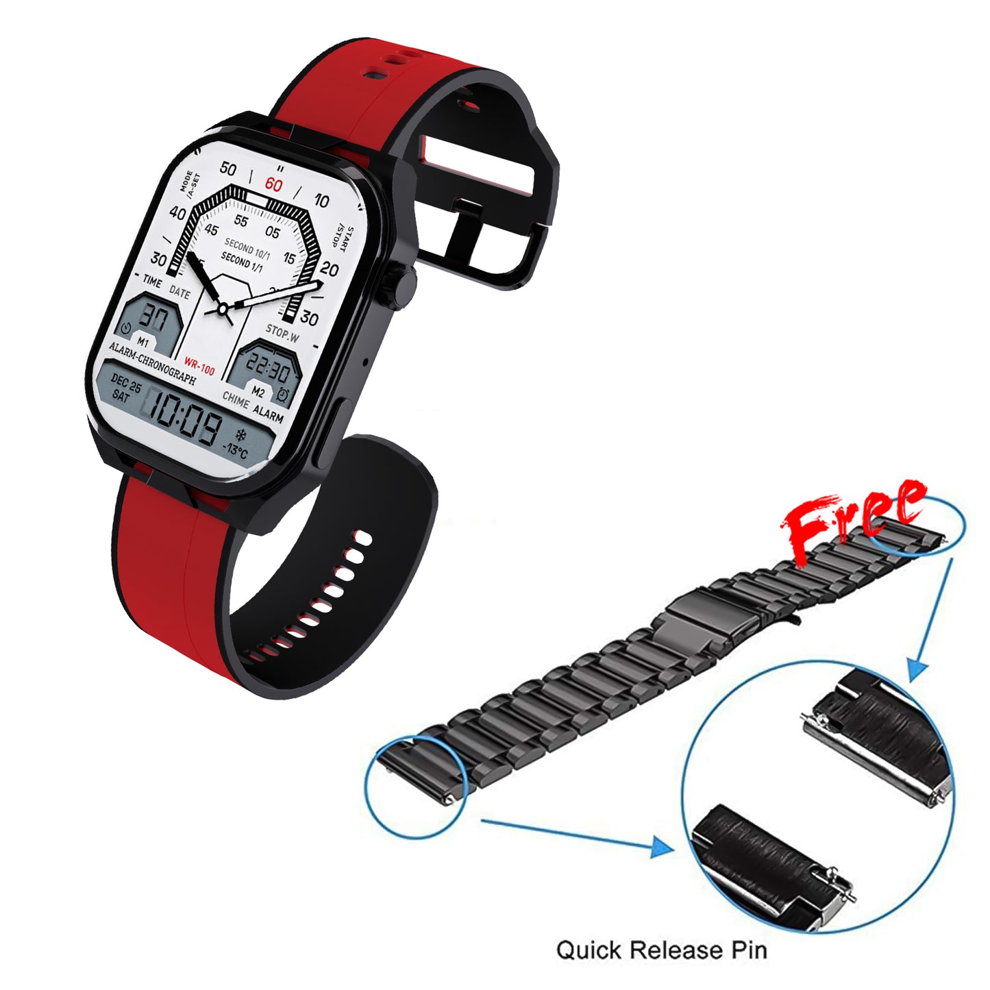 Unix USW-4 Ember Bluetooth Calling Smartwatch | 1.96" AMOLED Display, IP67 Waterproof, 6-Day Battery - Unixindia.