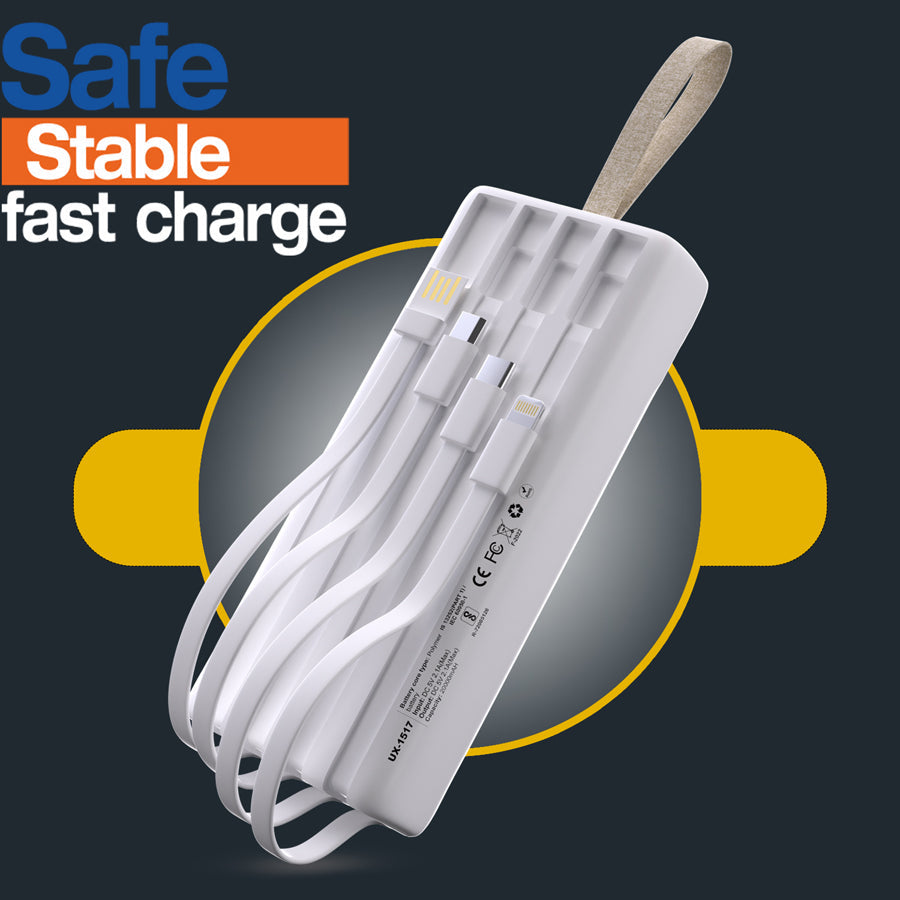 Unix UX-1517 Four In One Power Bank with LED Light - Unixindia.