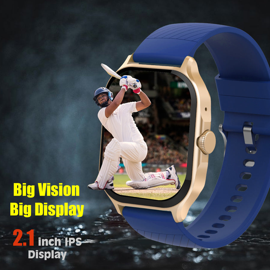 Unix USW-2 Hydra Bluetooth Calling Smartwatch | 2.1" IPS Display, Free Metal Strap, 6-Day Battery gold down