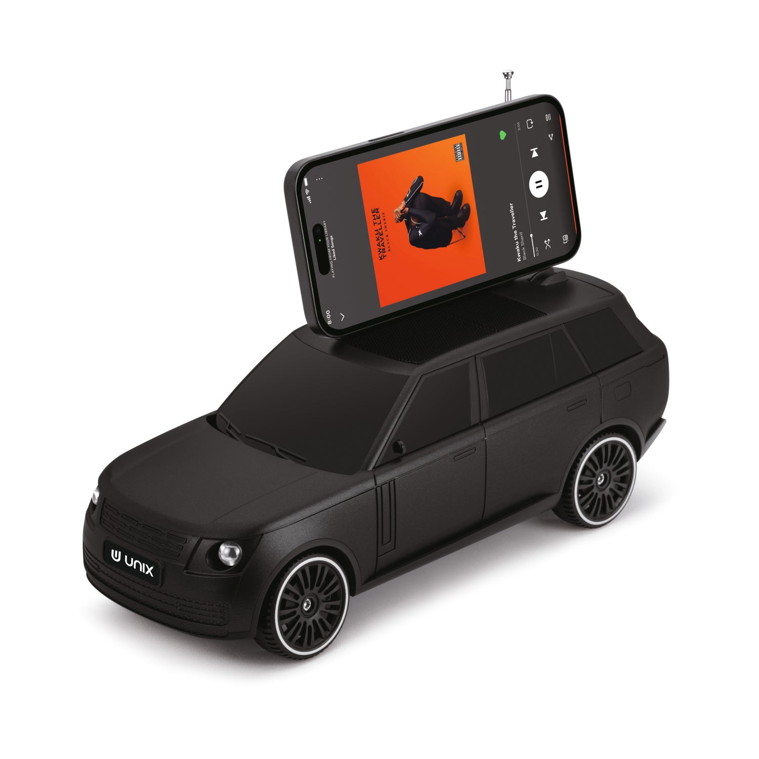 UNIX Discovery Bluetooth Speaker – 5W Stereo Sound, Car Toy Design with LED Lights & Subwoofer - Unixindia.