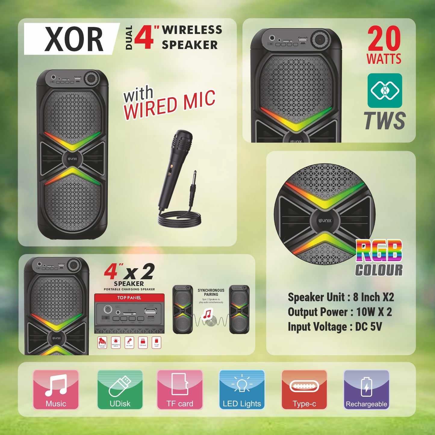 Unix XRO Boom Ra 20W Bluetooth Speaker