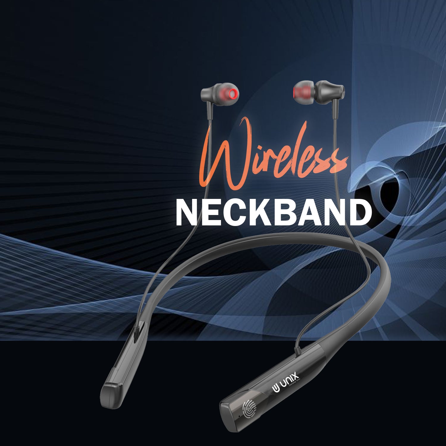 Unix UX-W1 Wireless Neckband - Audio Squad Touch Control