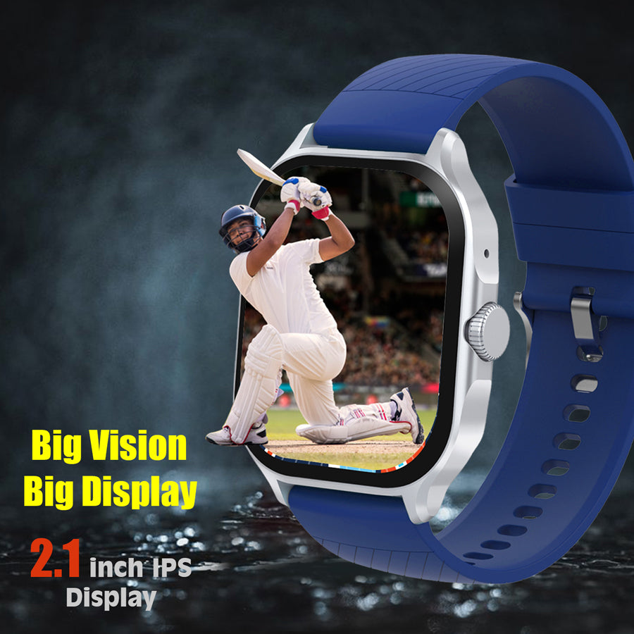 Unix USW-2 Hydra Bluetooth Calling Smartwatch | 2.1" IPS Display, Free Metal Strap, 6-Day Battery Silver up