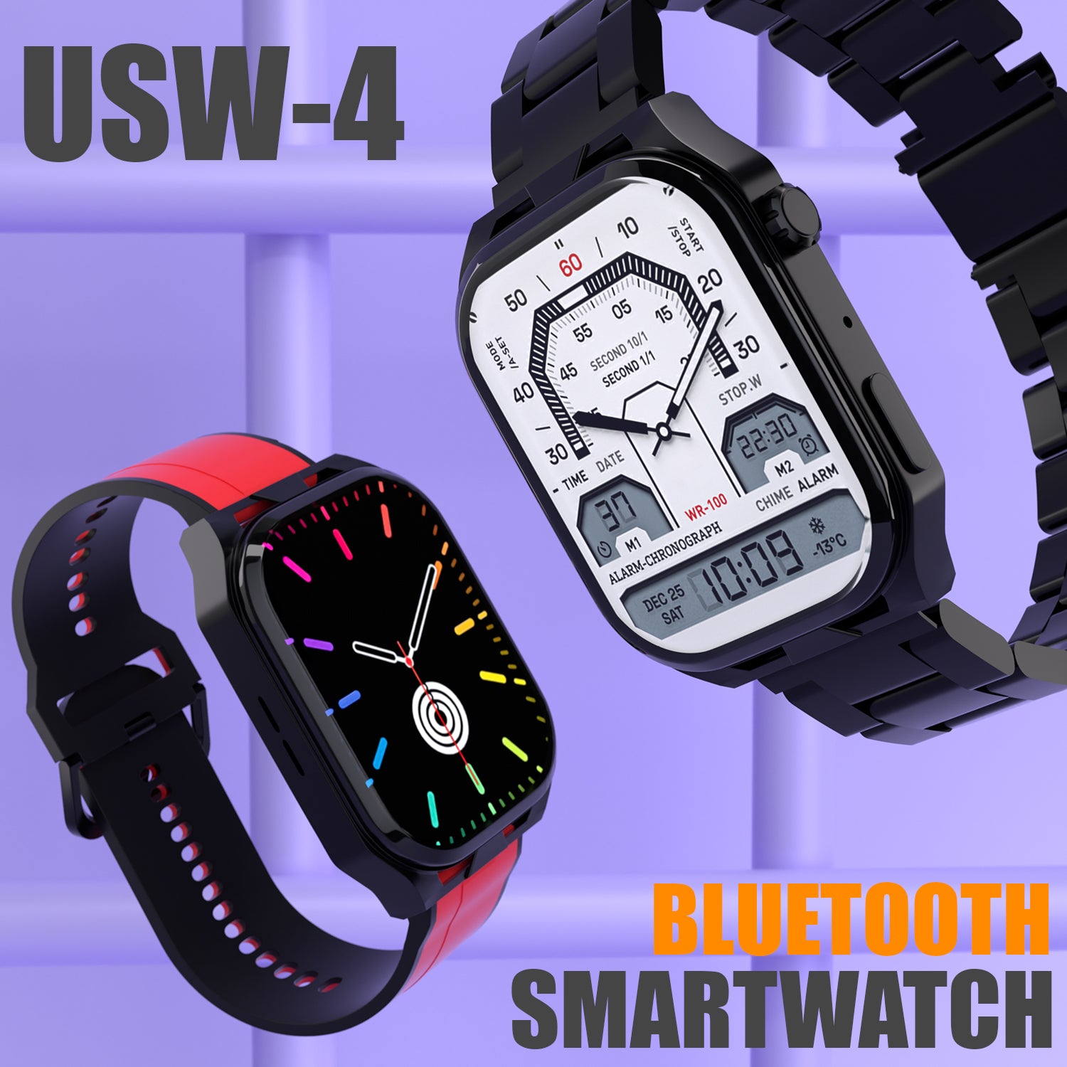 Unix USW-4 Ember Bluetooth Calling Smartwatch | 1.96" AMOLED Display, IP67 Waterproof, 6-Day Battery