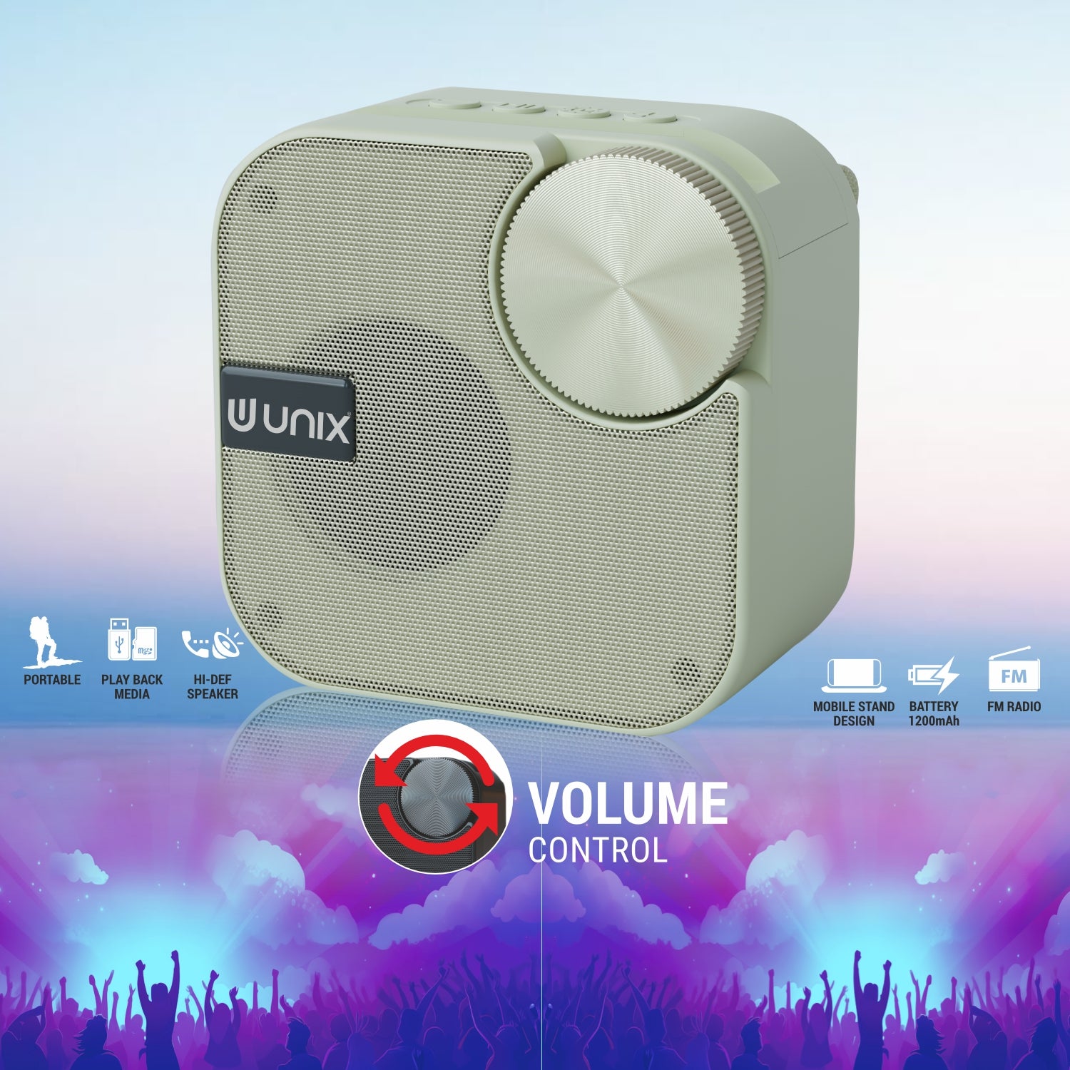 Unix GEO Inspire 8W Portable Bluetooth Speaker