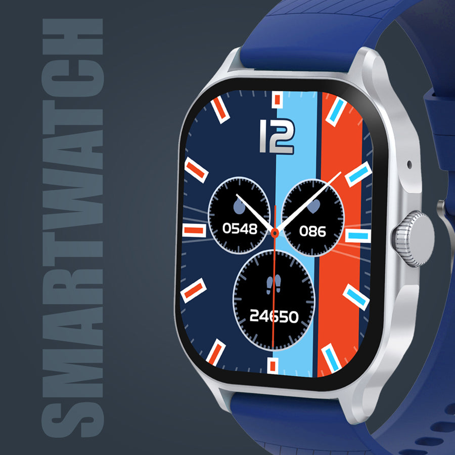 Unix USW-2 Hydra Bluetooth Calling Smartwatch | 2.1" IPS Display, Free Metal Strap, 6-Day Battery Silver full