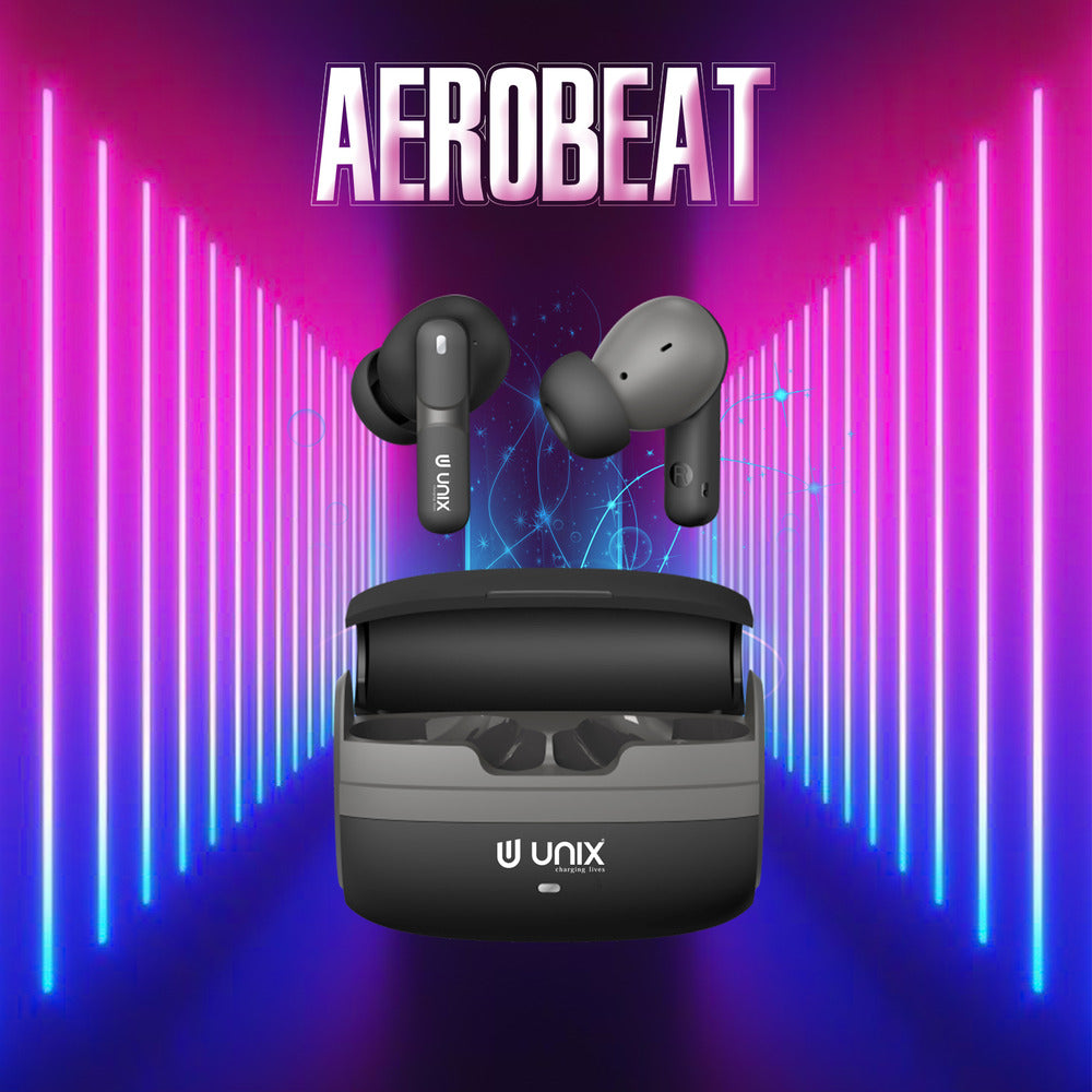 Unix UX-111 Aerobeat Wireless Earbuds | HD Sound, Long Battery Life