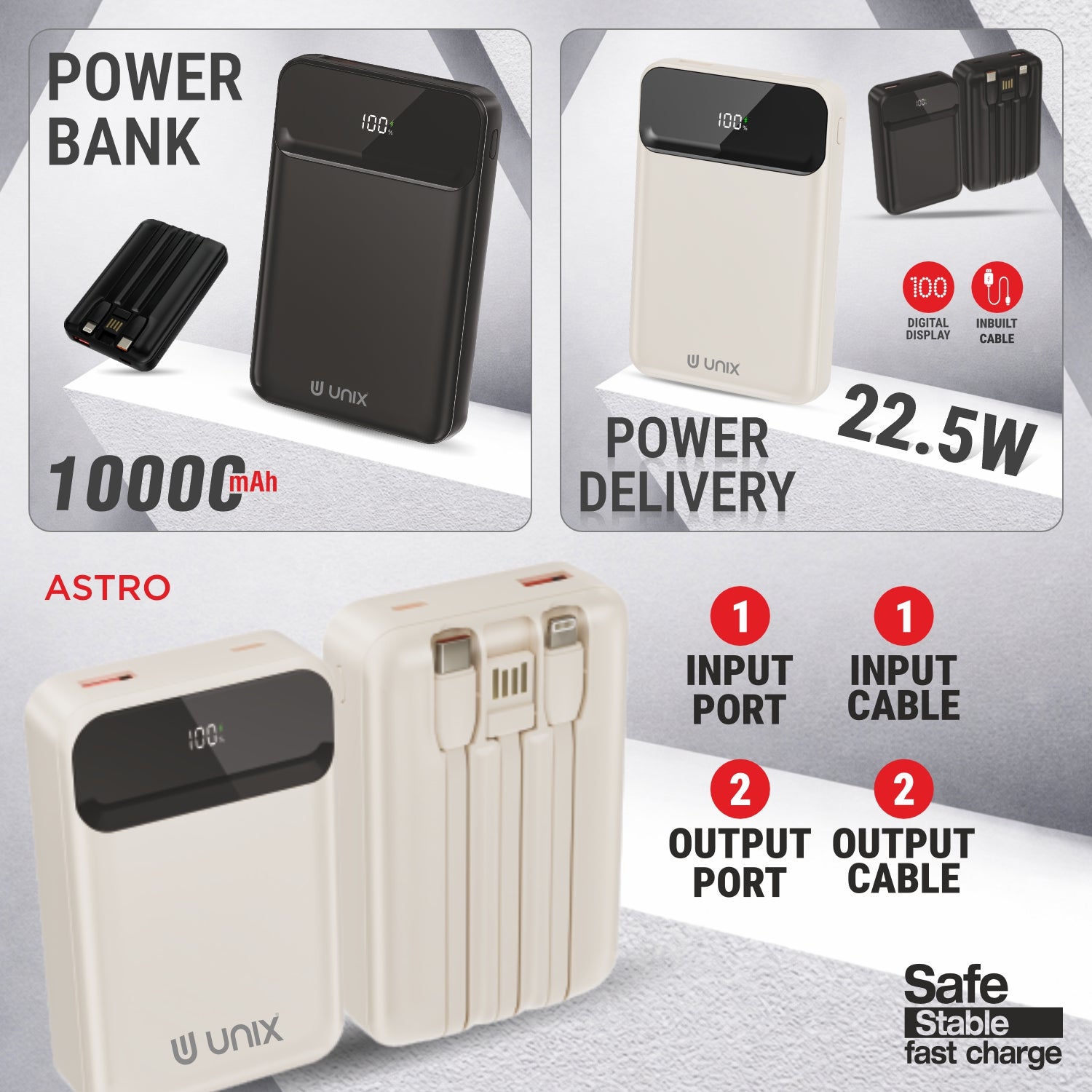 UNIX UX-1522 Astro 10000mAh Power Bank
