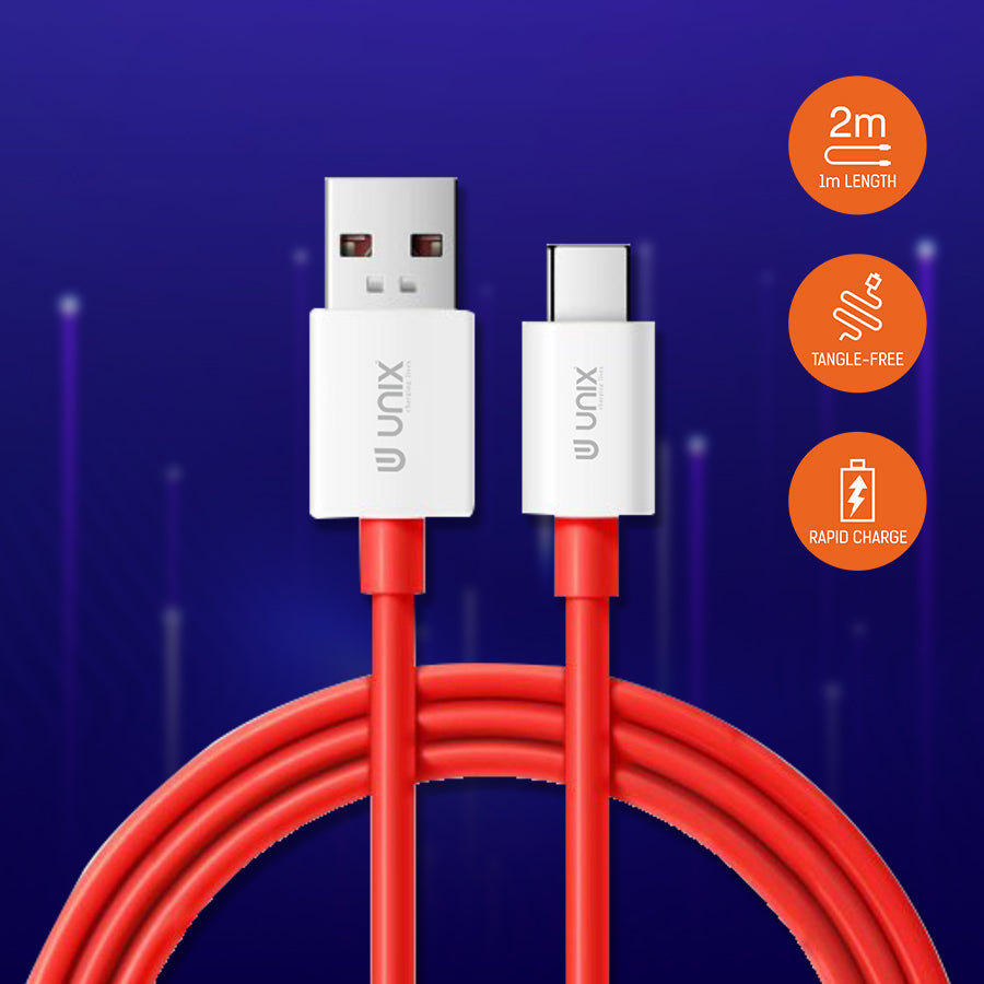 Unix Dash 20 Fast Charging Data Cable - Unixindia.