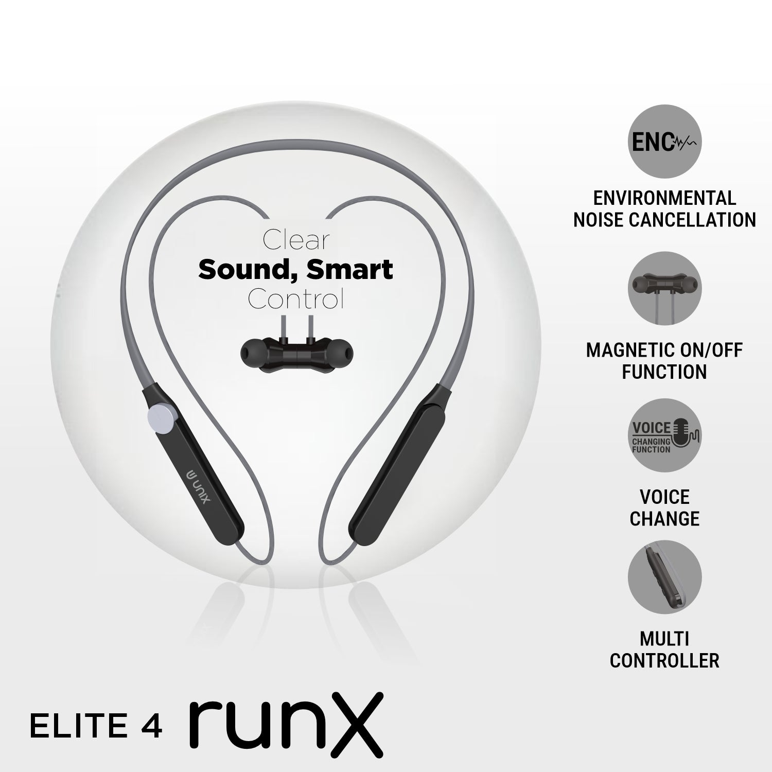 Unix Elite 4 Runx Best Wireless Neckband