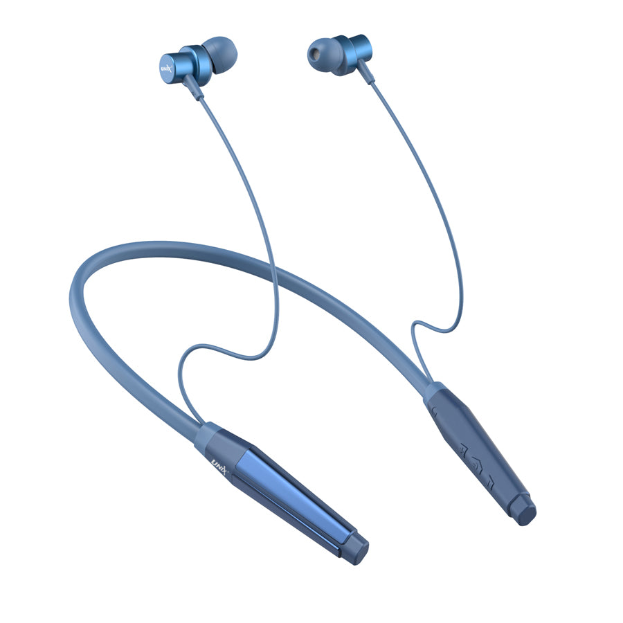Unix HP-40 Sapphire Wireless Neckband - Long Battery Life, HD Sound, Magnetic Control - Unixindia.