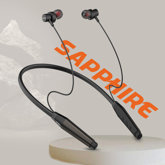 Unix HP-40 Sapphire Wireless Neckband - Long Battery Life, HD Sound, Magnetic Control - Unixindia.