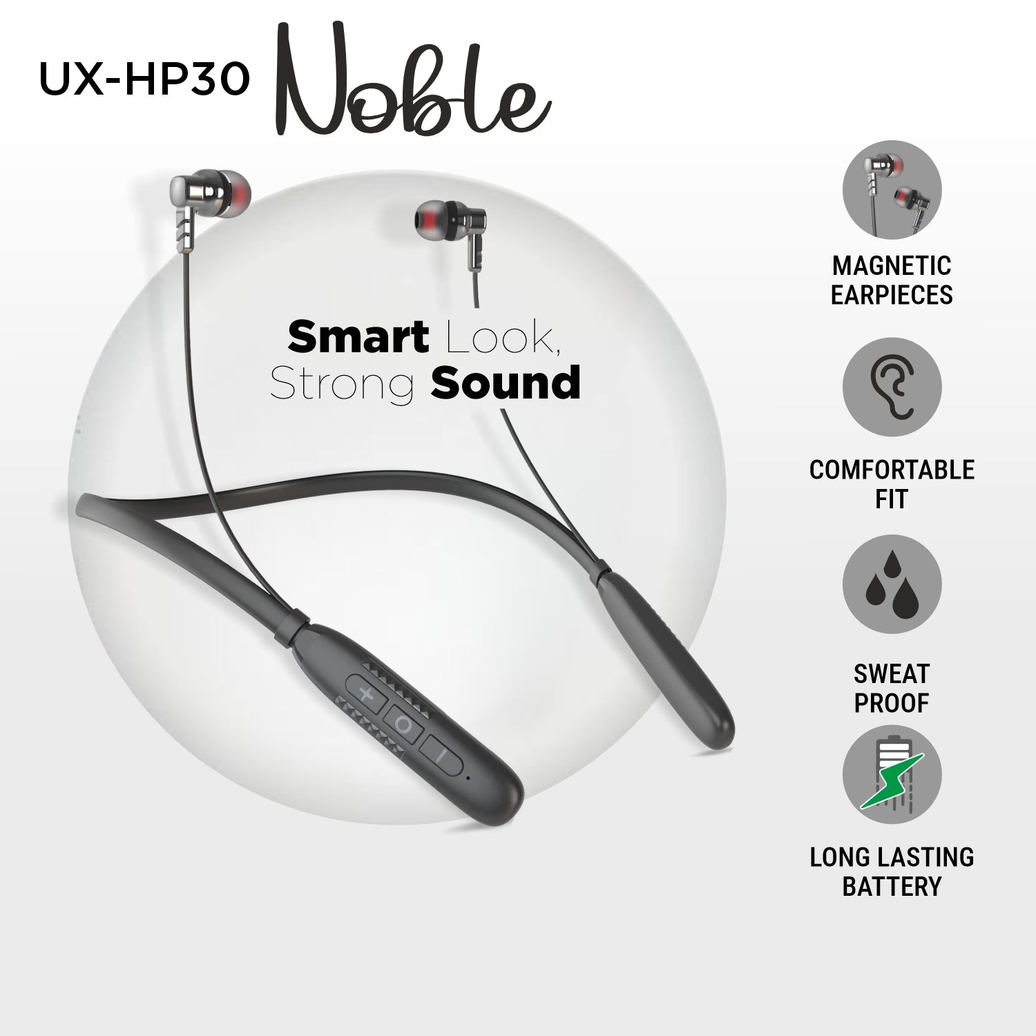Buy Unix UX-HP30 Noble Wireless Neckband | Elegant Design Online