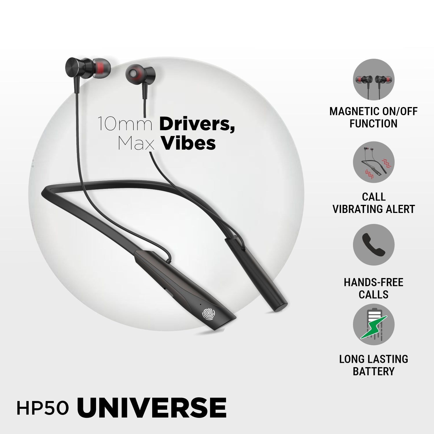 Unix UX-HP50 Universe Best Wireless Neckband