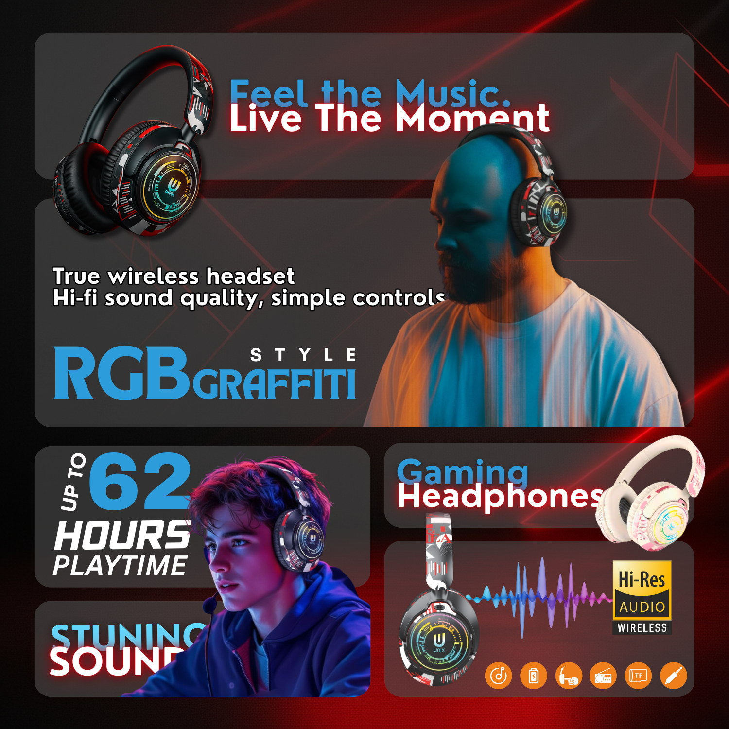 long battery life wireless headphones