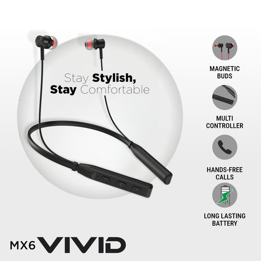 Unix Vivid MX6 Best Bluetooth Neckband